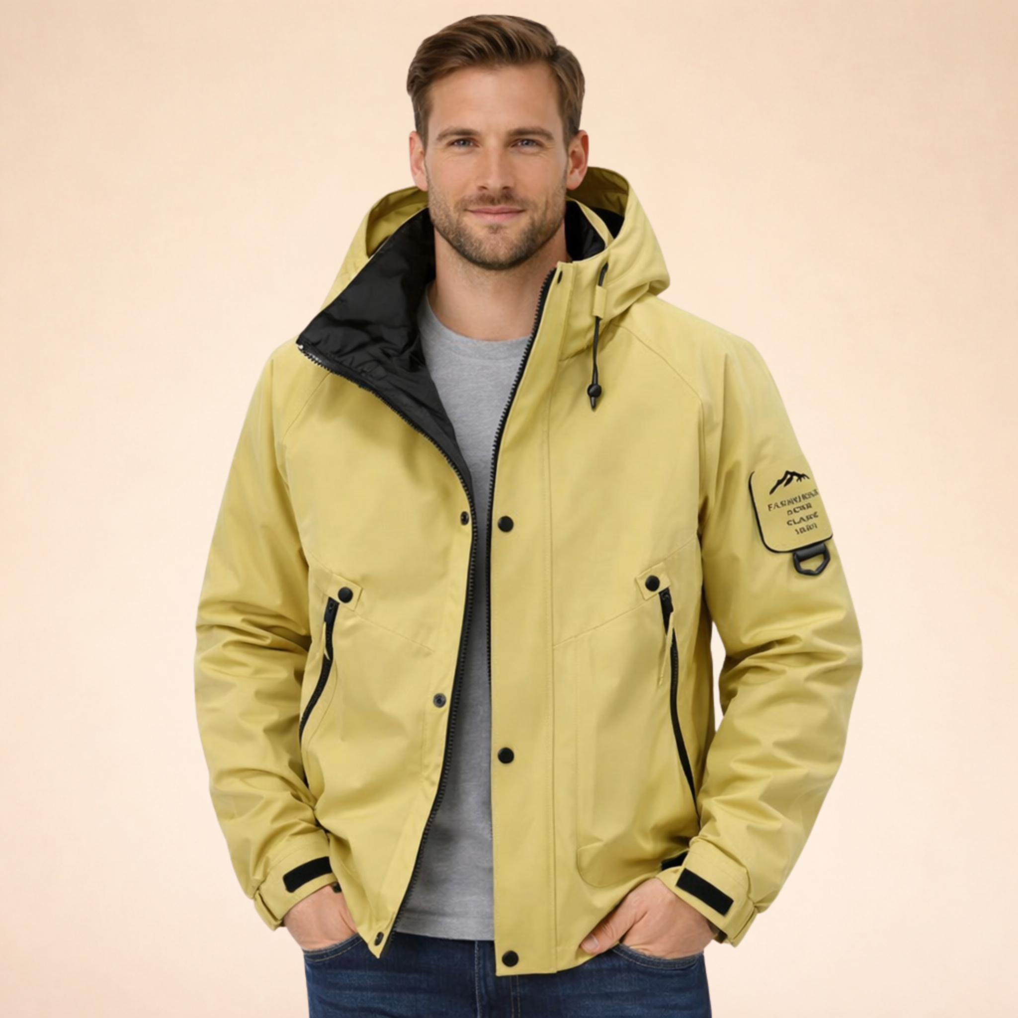 David | Stilvolle Unisex Skijacke mit Kapuze