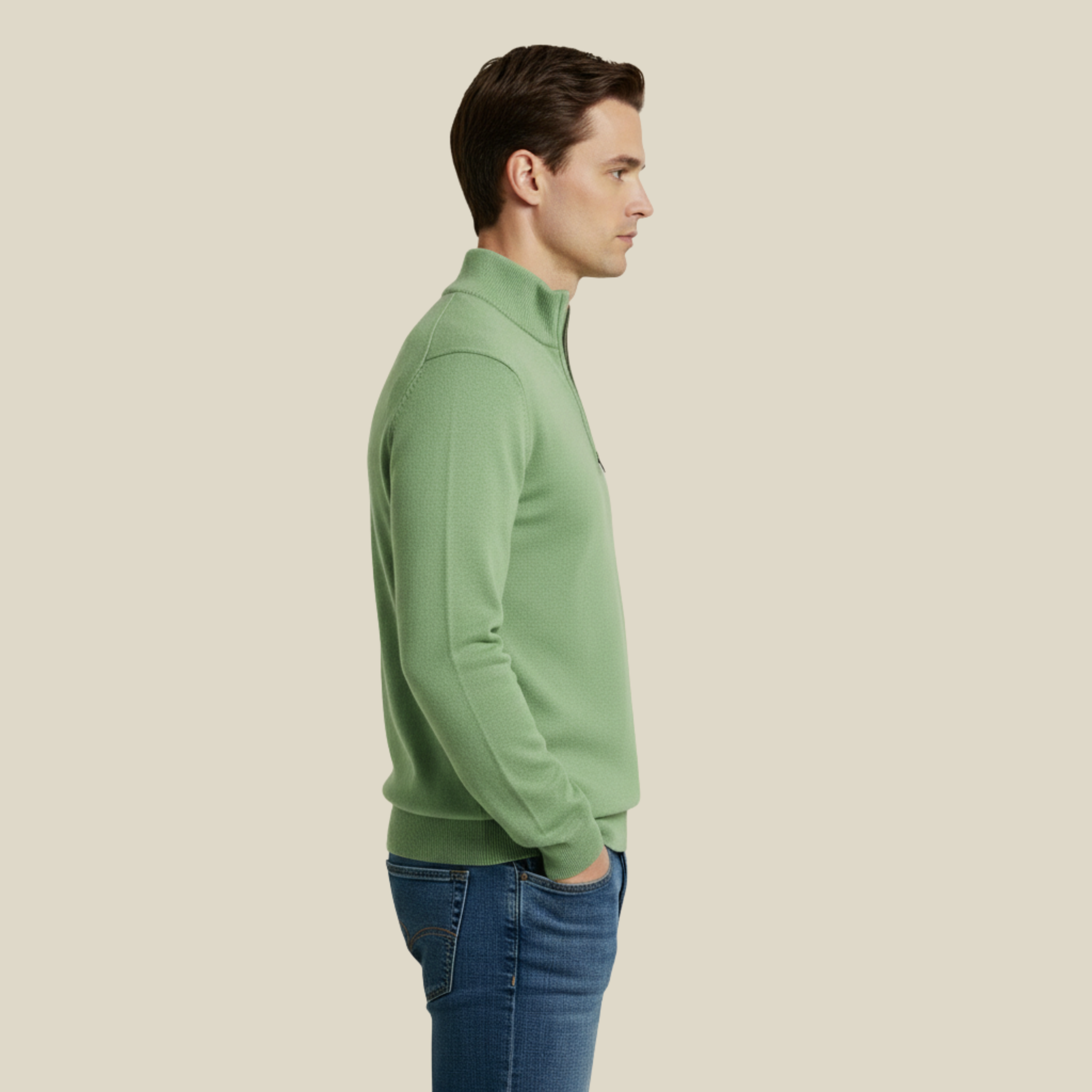 Paul | Bequemer Freizeitpullover mit praktischem Reißverschluss