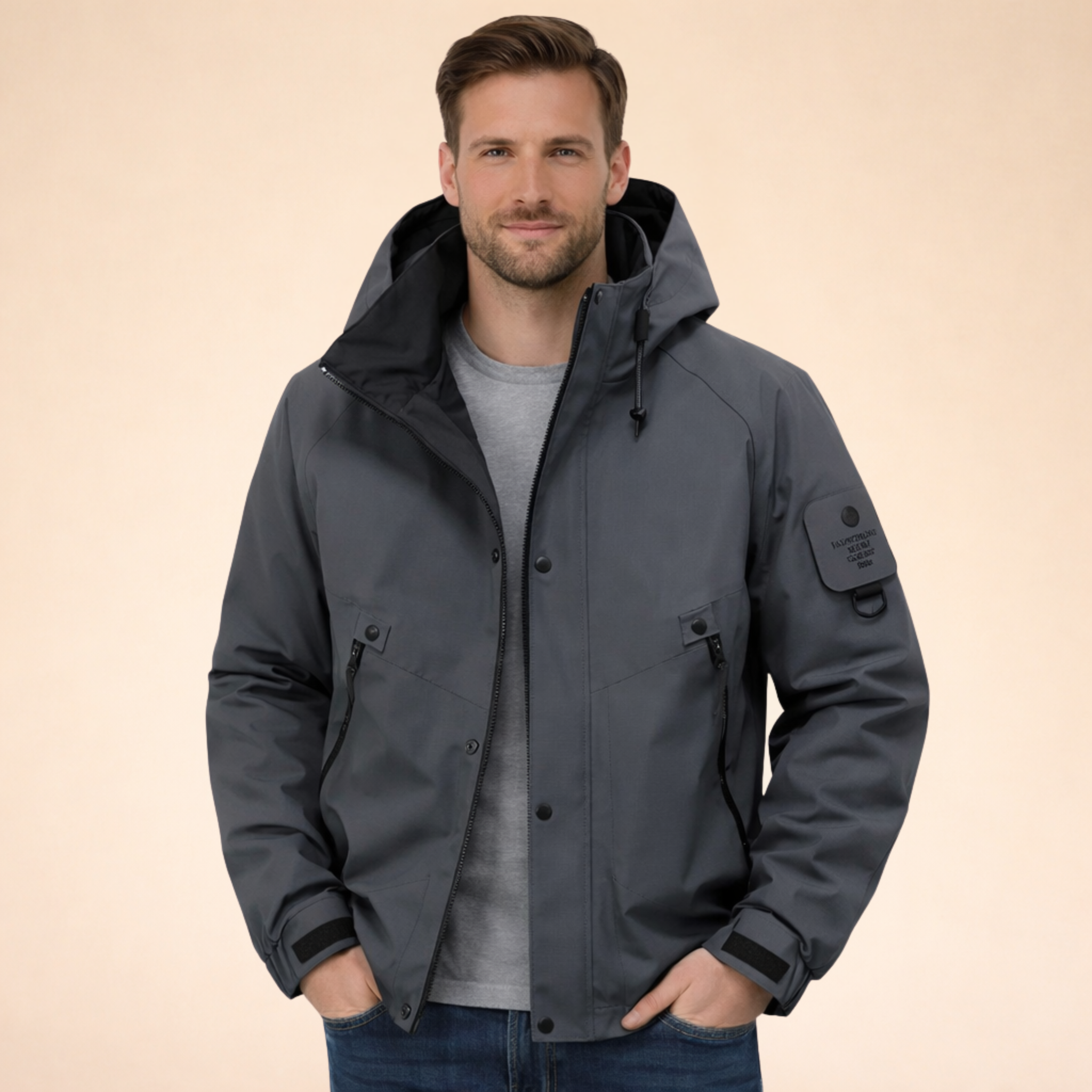 David | Stilvolle Unisex Skijacke mit Kapuze