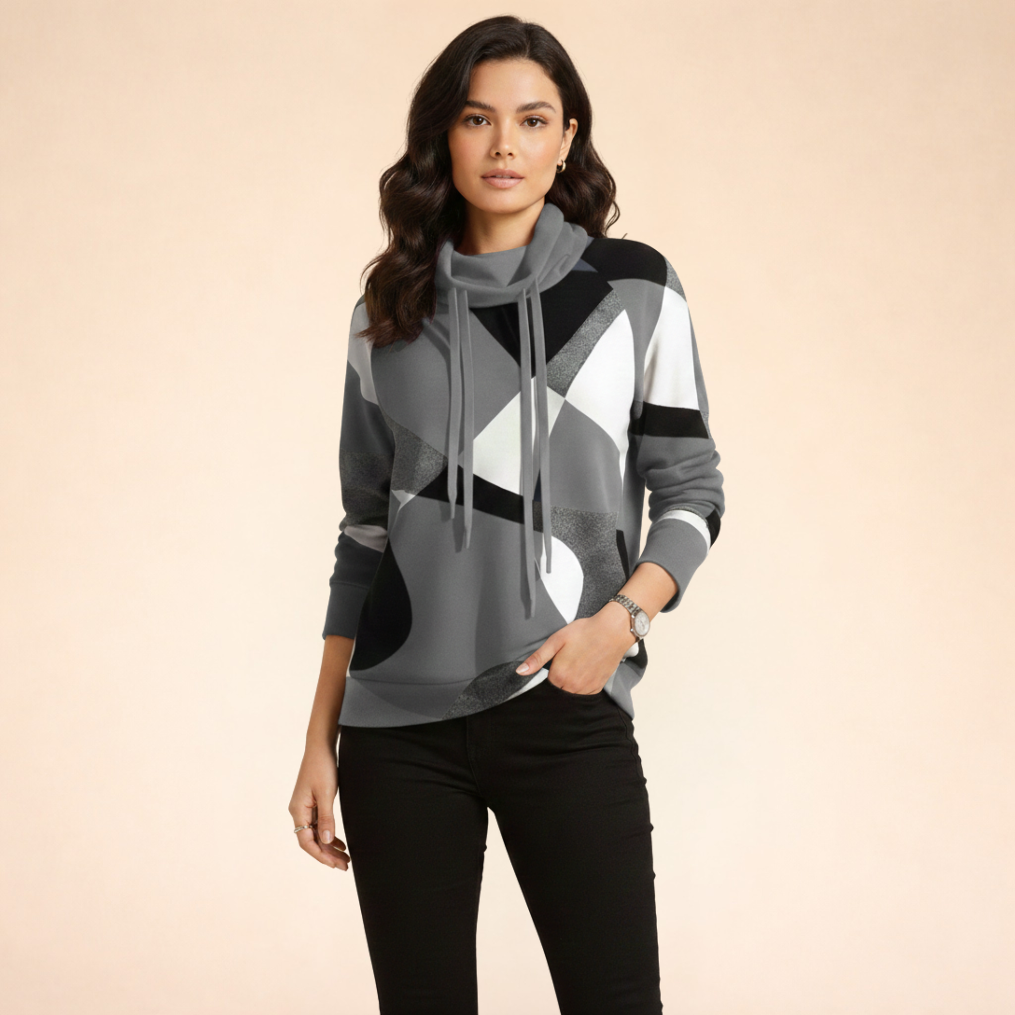 Marina | Moderner Langarm Hoodie