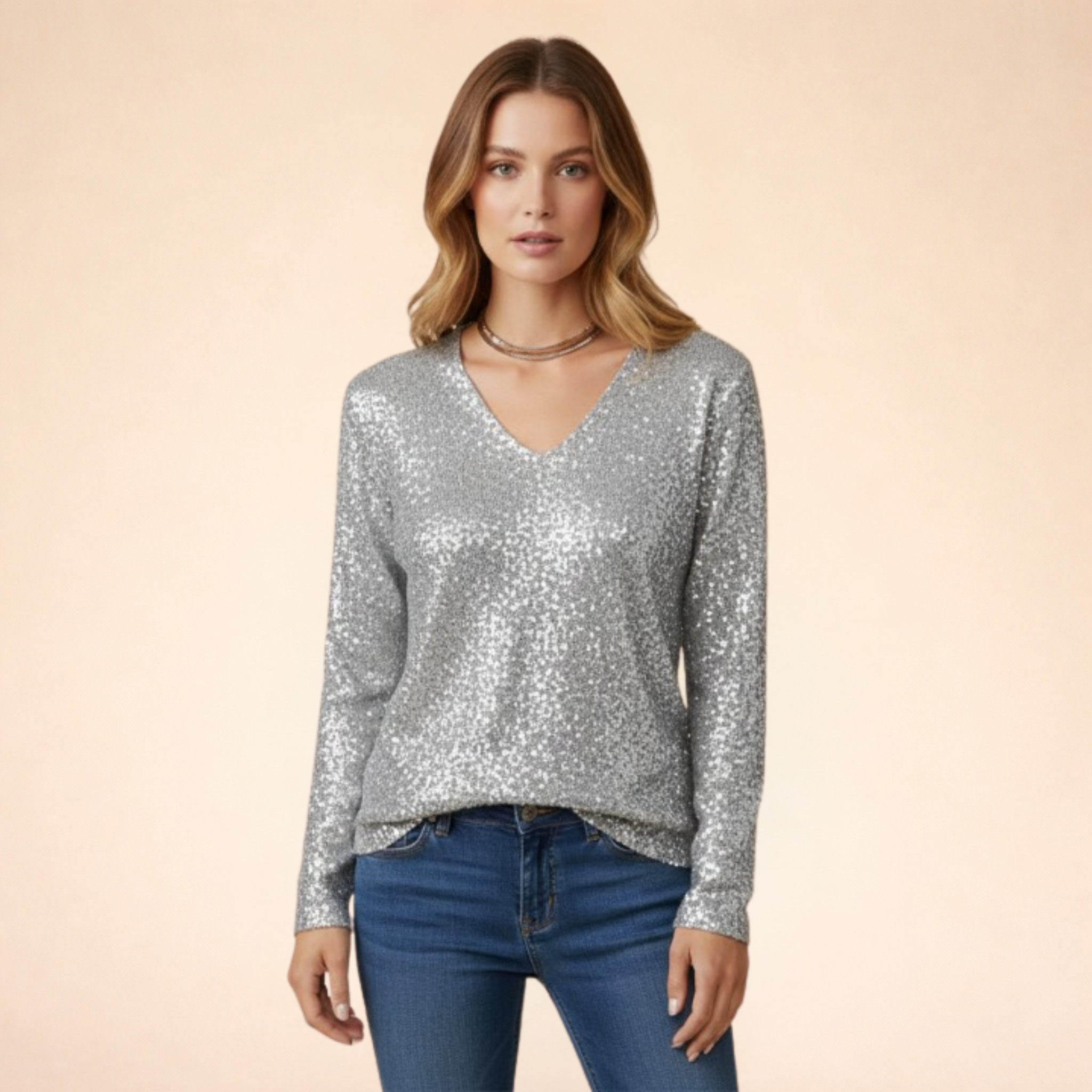 Jessika | Stilvoller und bequemer V Ausschnitt Pullover