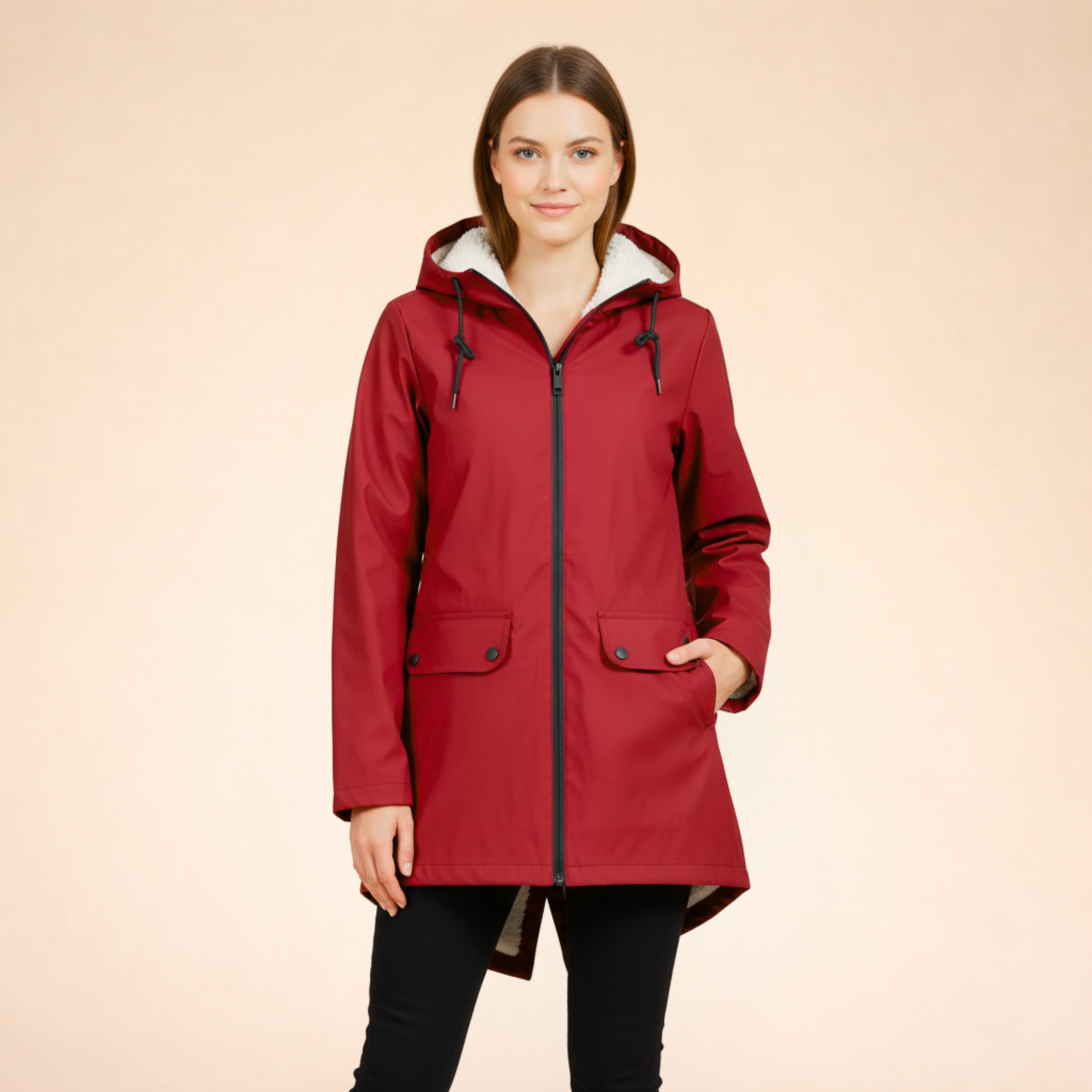 Jana | Wasserdichter Mantel mit Kapuze