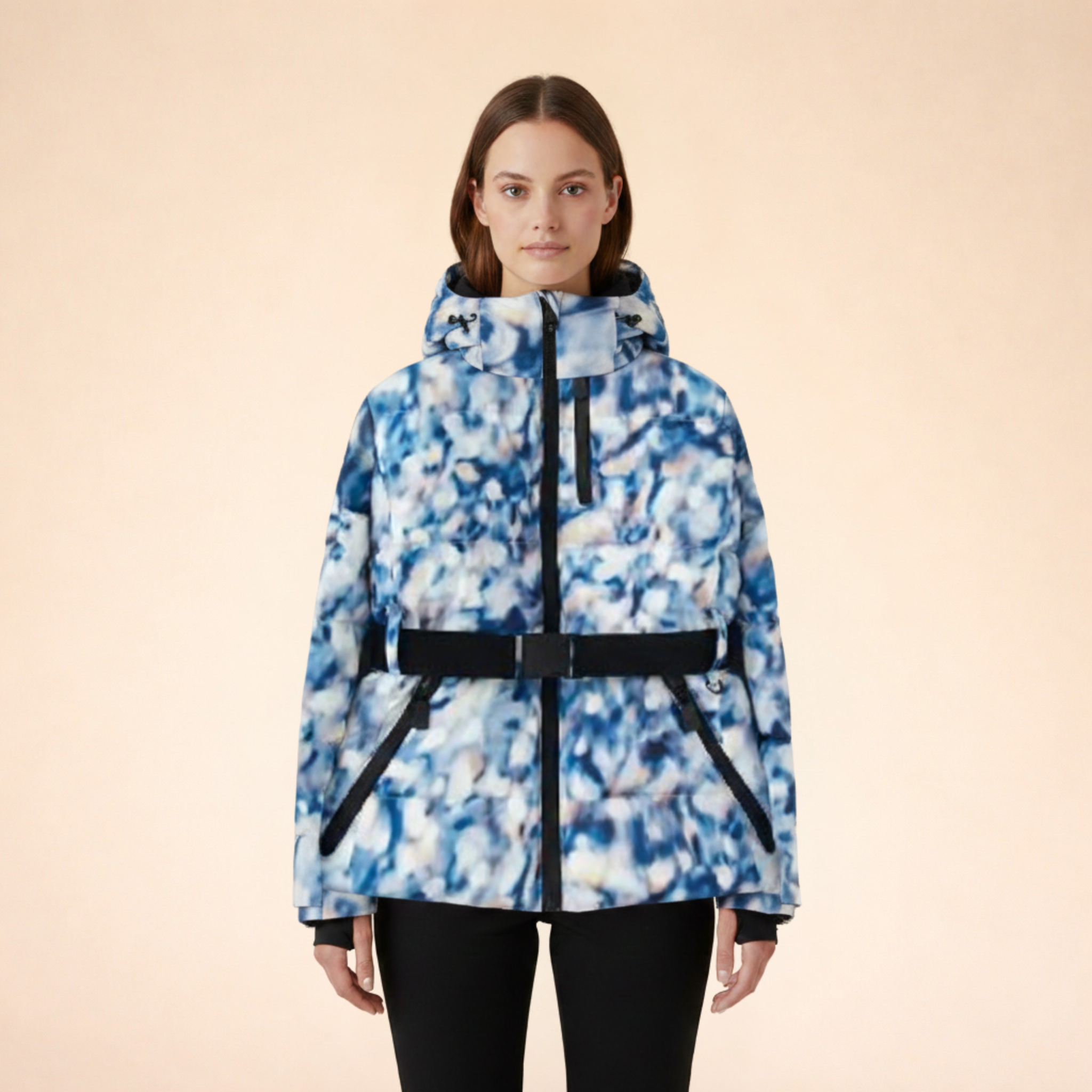 Julia | Modische Skijacke mit Taillengürtel