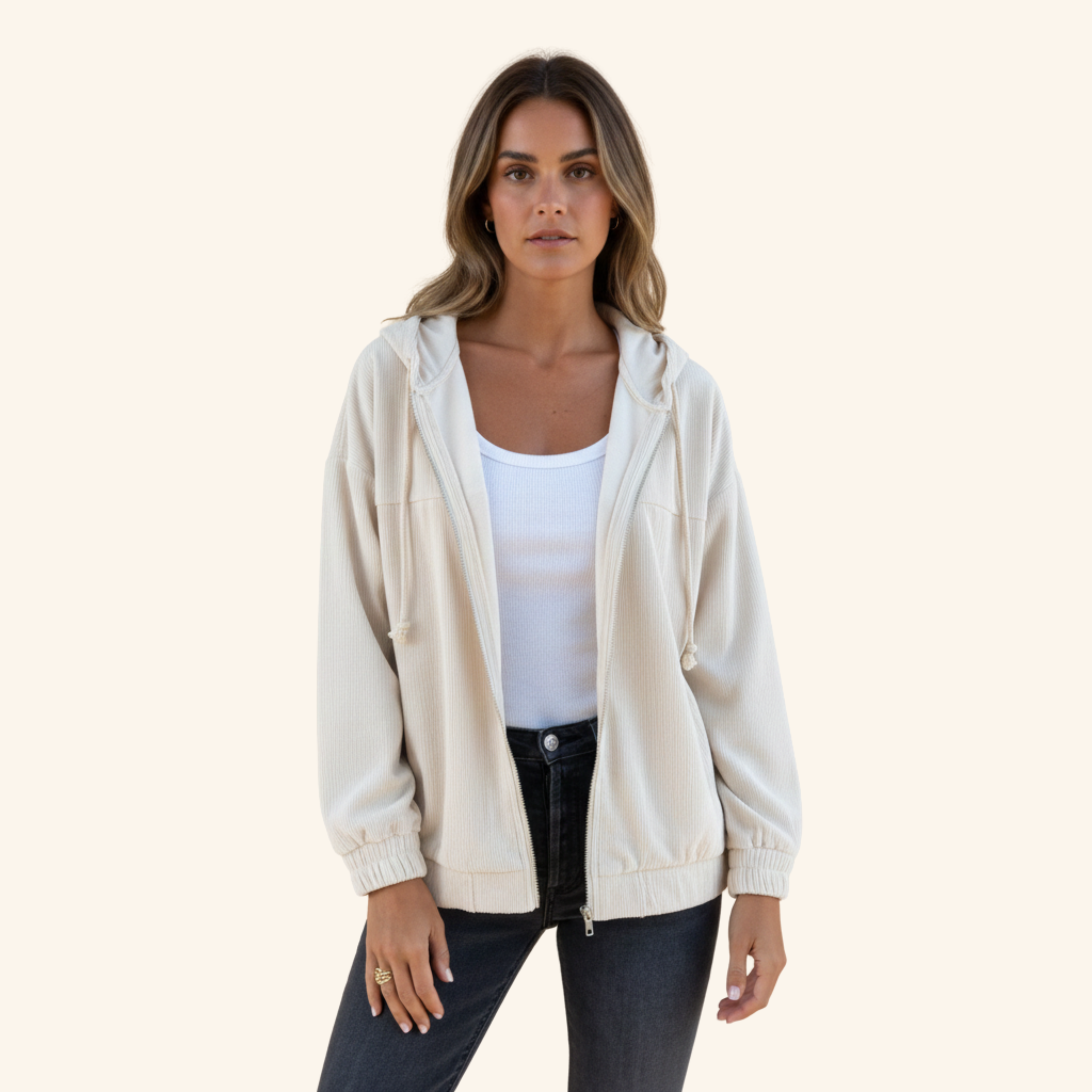 Lena | Lässige Langarm Strickjacke