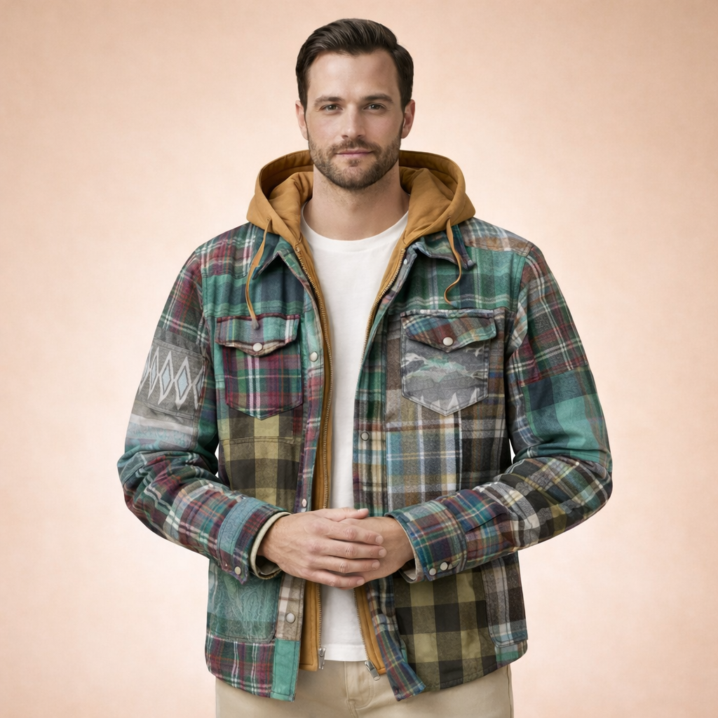 Louis | Karierte Jacke mit Kapuze