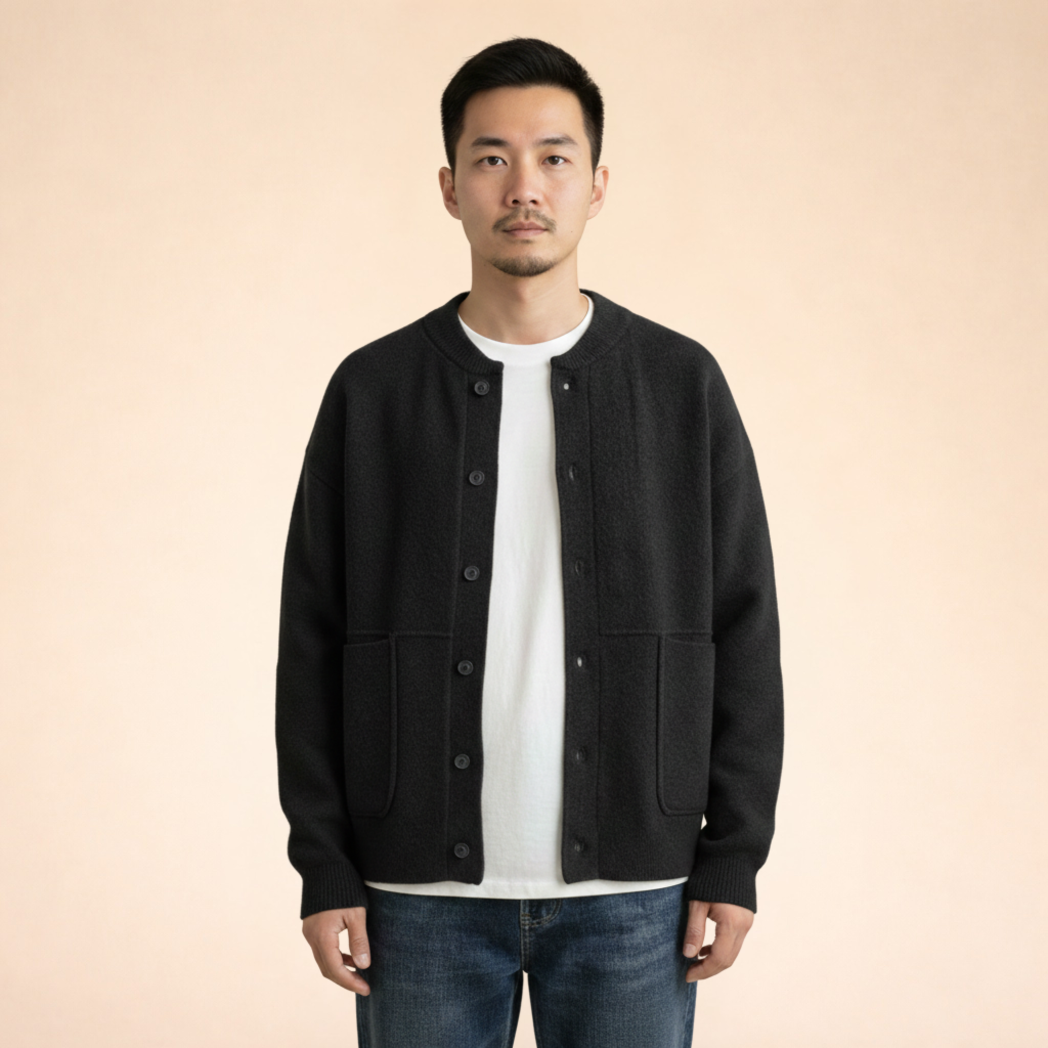 René | Modischer und trendiger Strickjacke