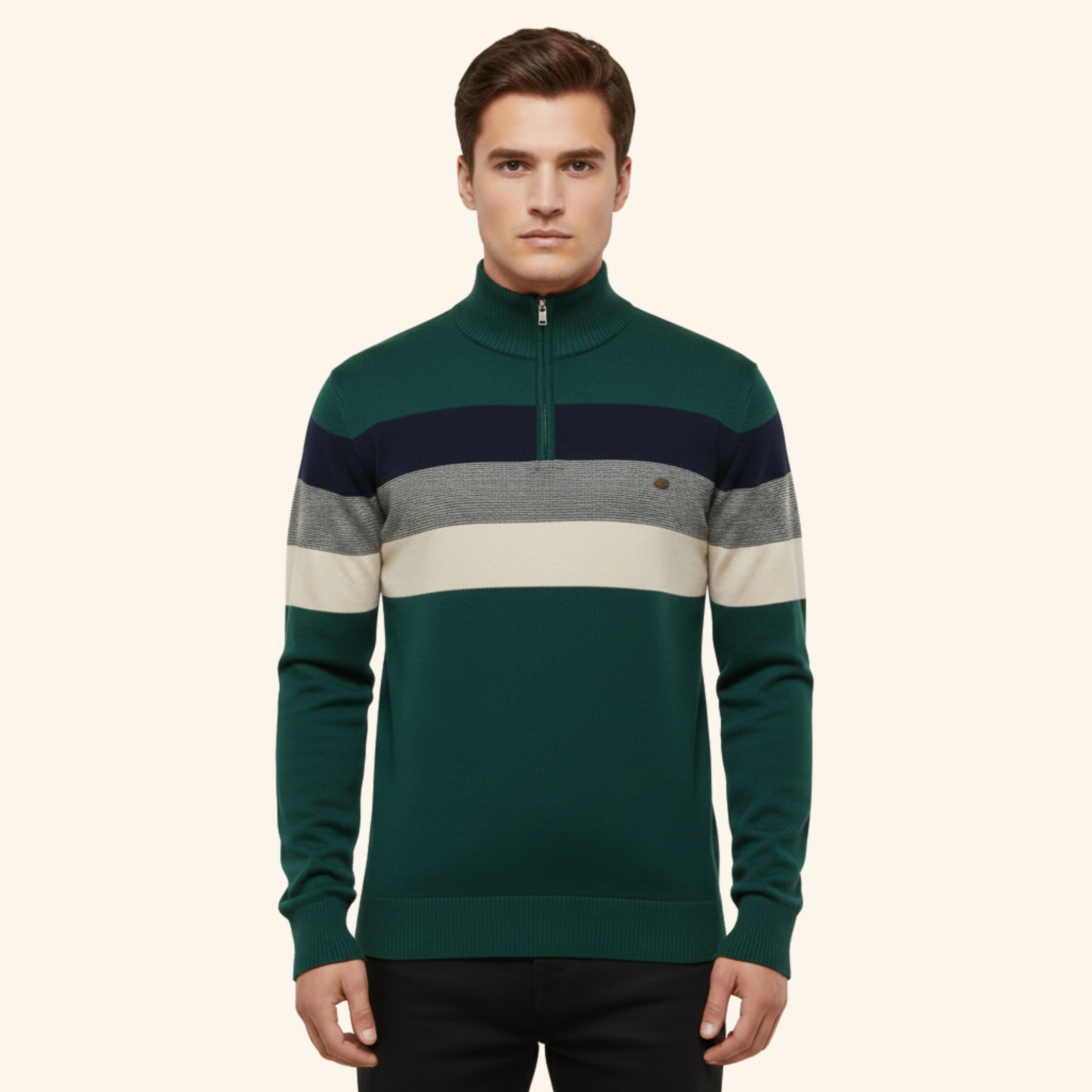 Dennis | Moderner hohem Kragen Pullover