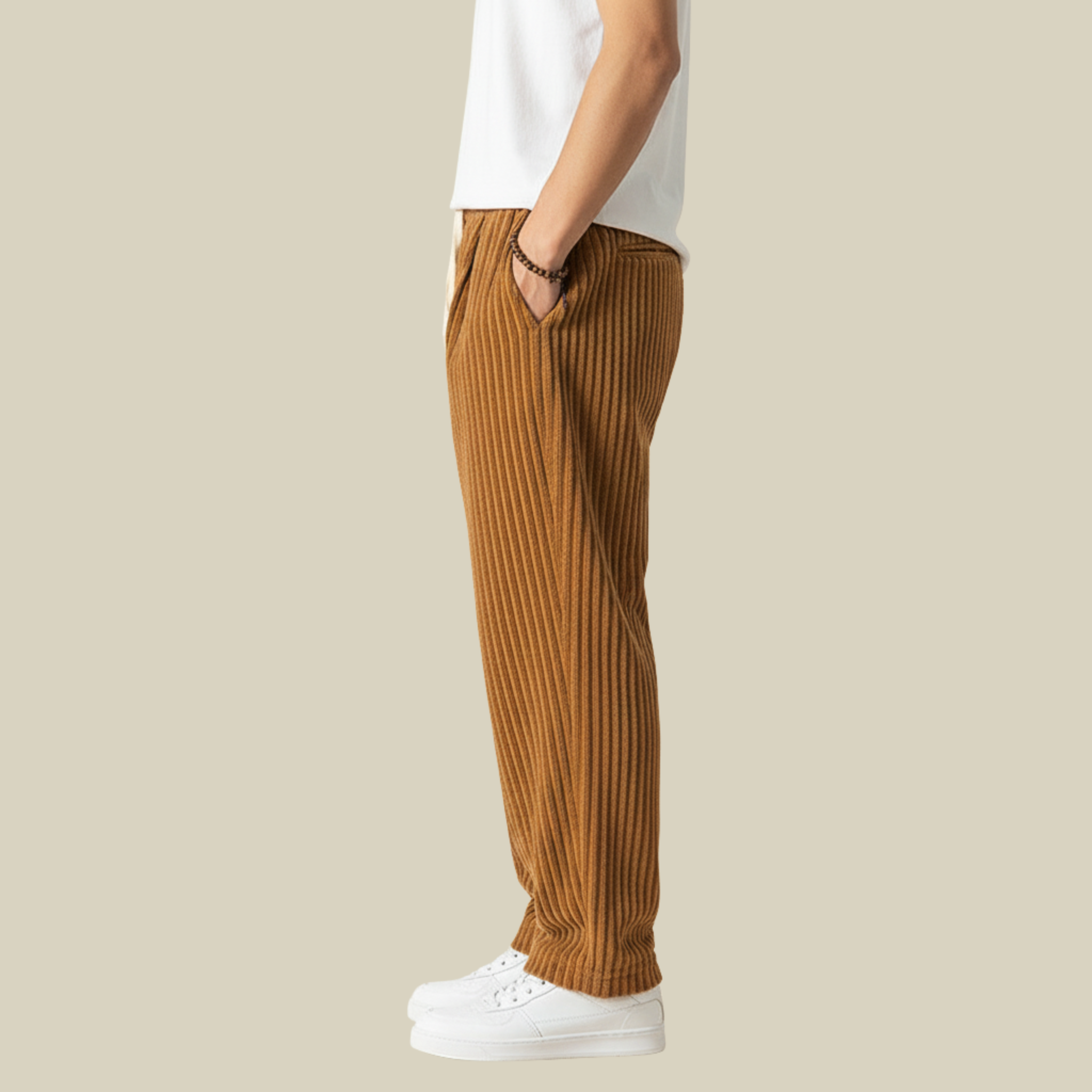 Mike | Bequeme Cordhose mit praktischen Taschen