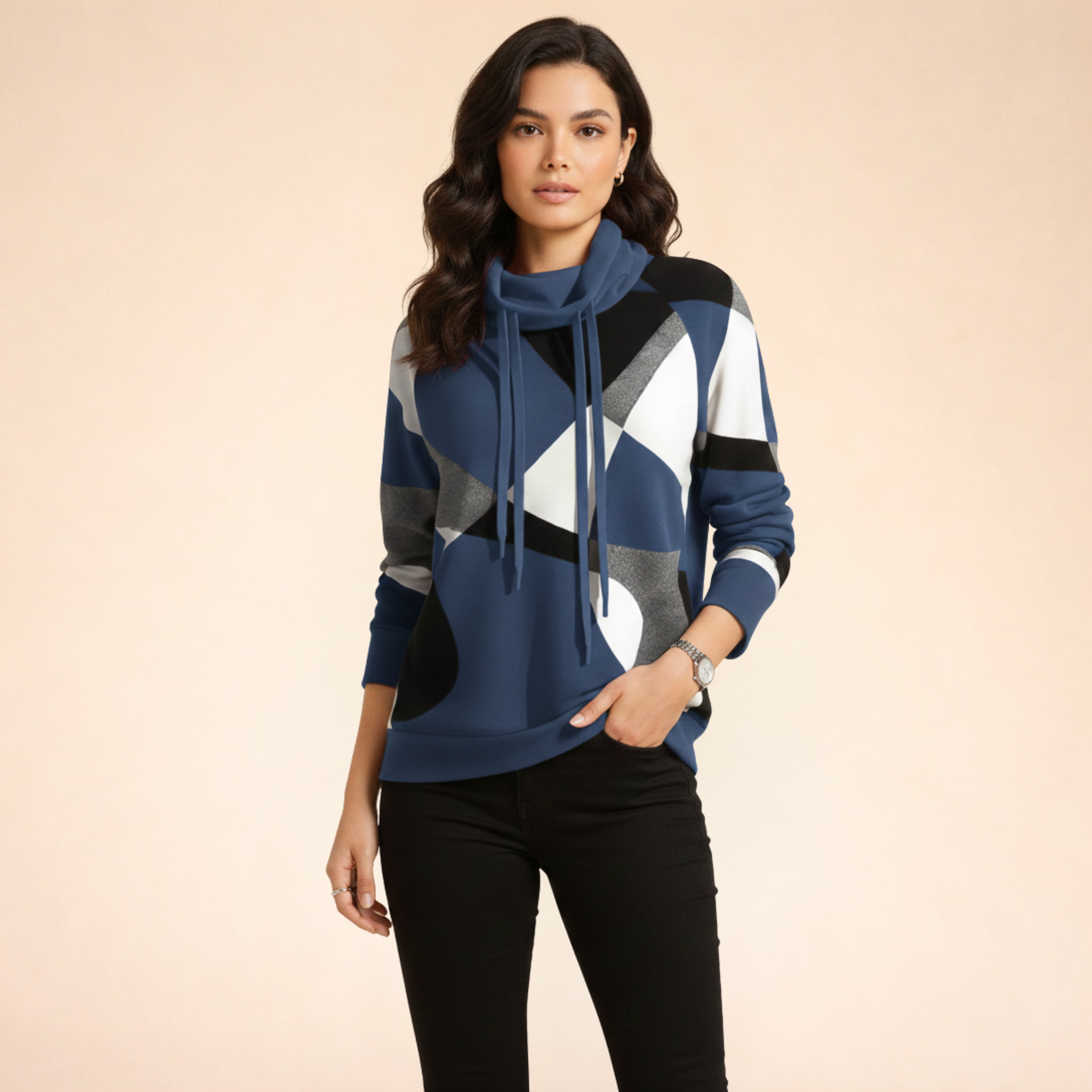 Marina | Moderner Langarm Hoodie