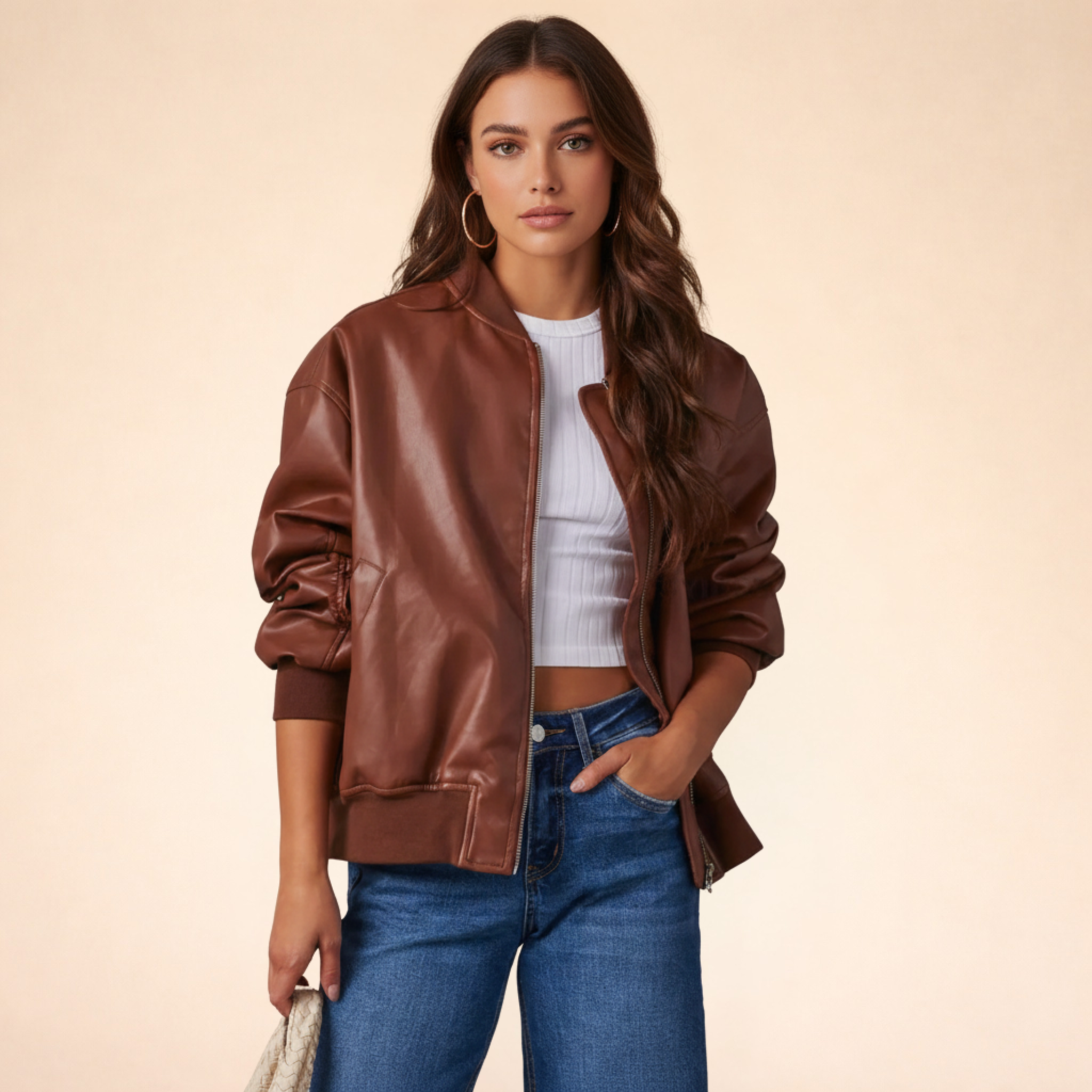 Manuela | Lässige Oversize Bomberjacke