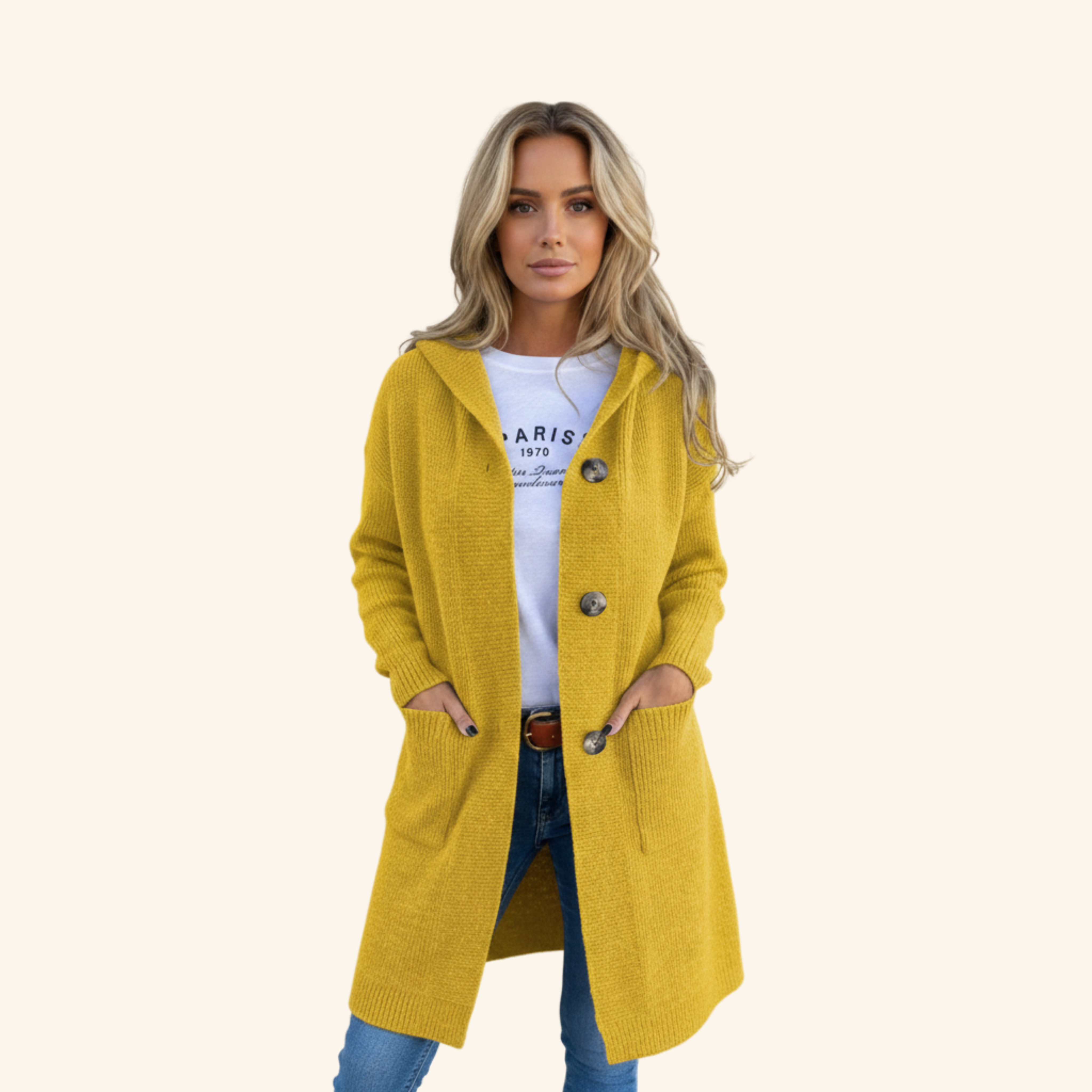 Christine | Stilvoller und warmer langer Strickjacke