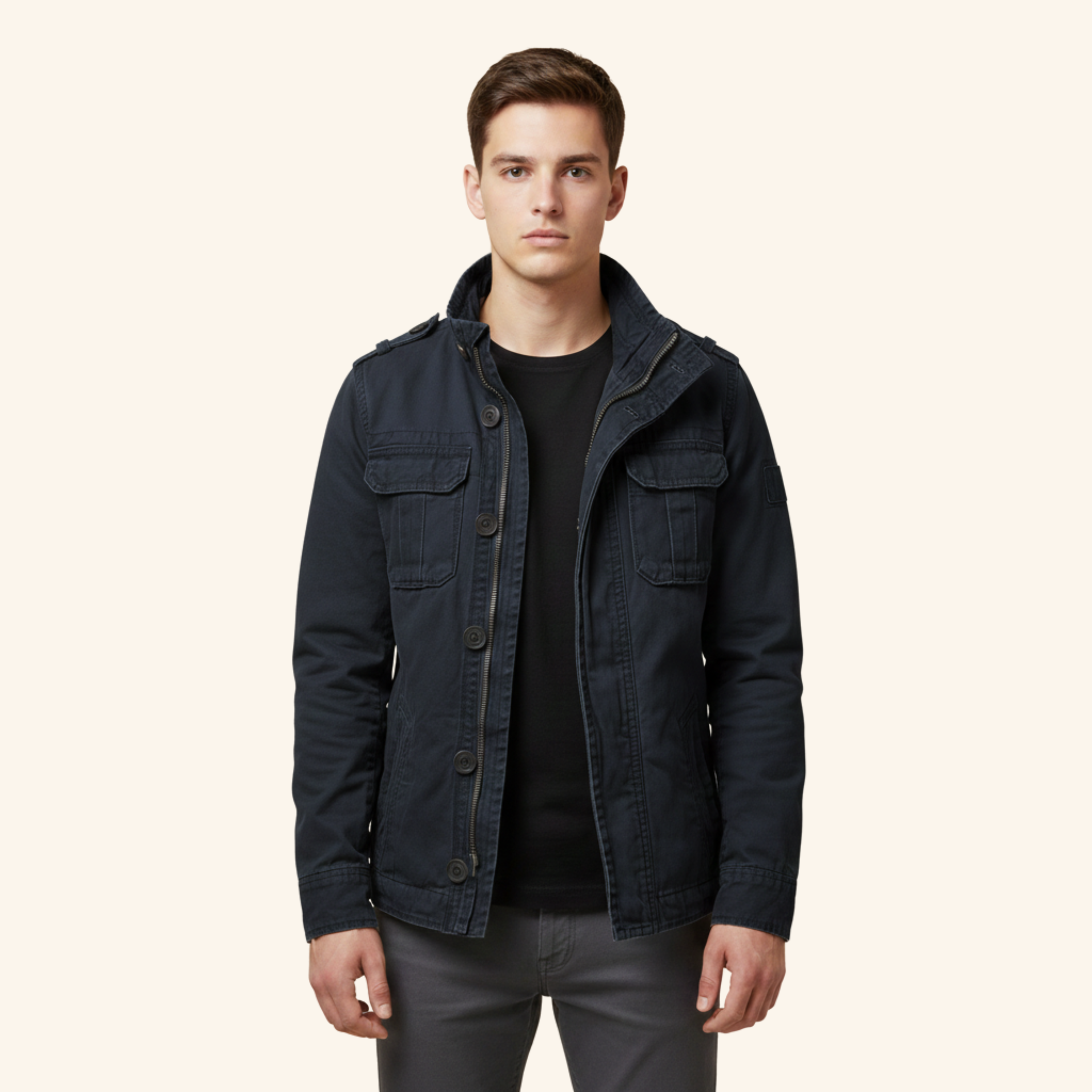 Stefan | Retro Stil Jeansjacke