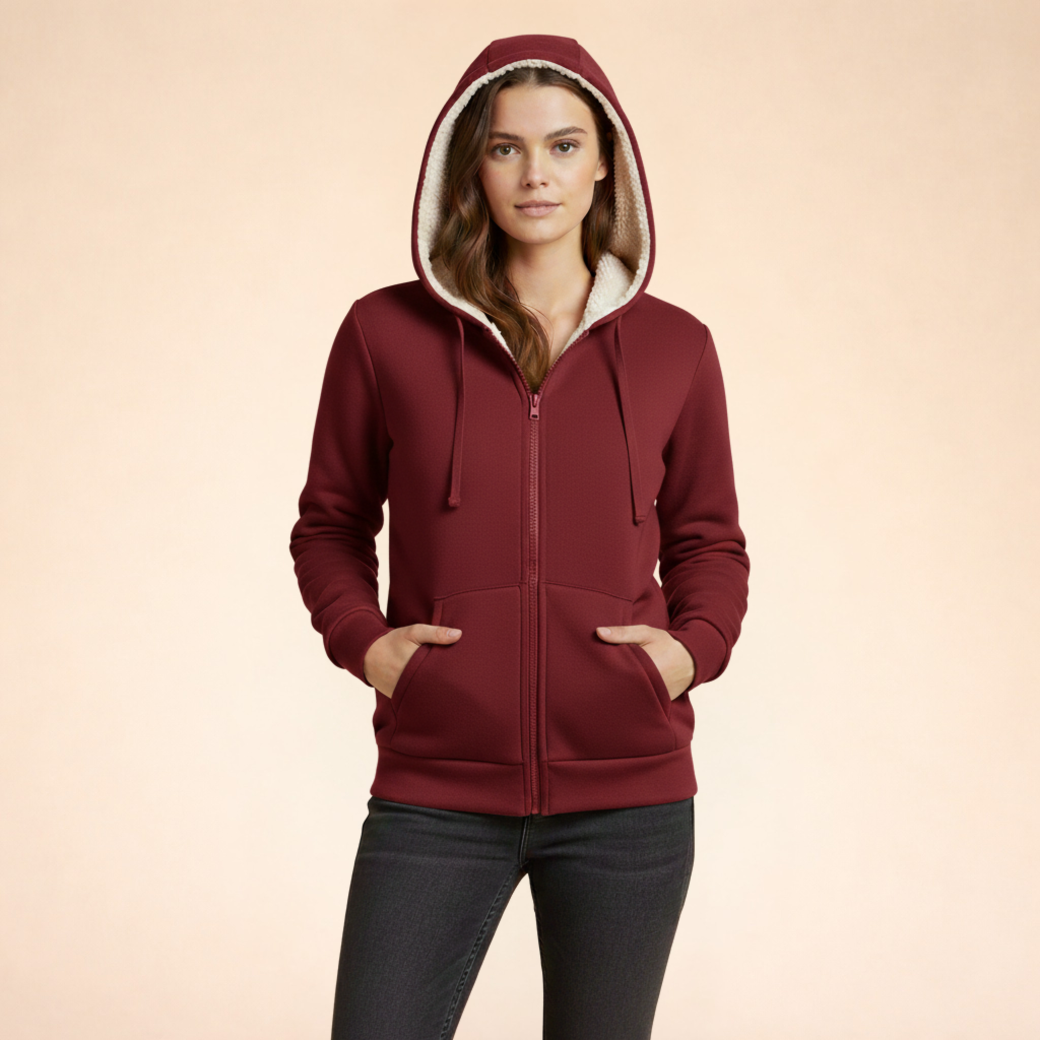 Doreen | Zeitlose Fleecejacke mit Kapuze