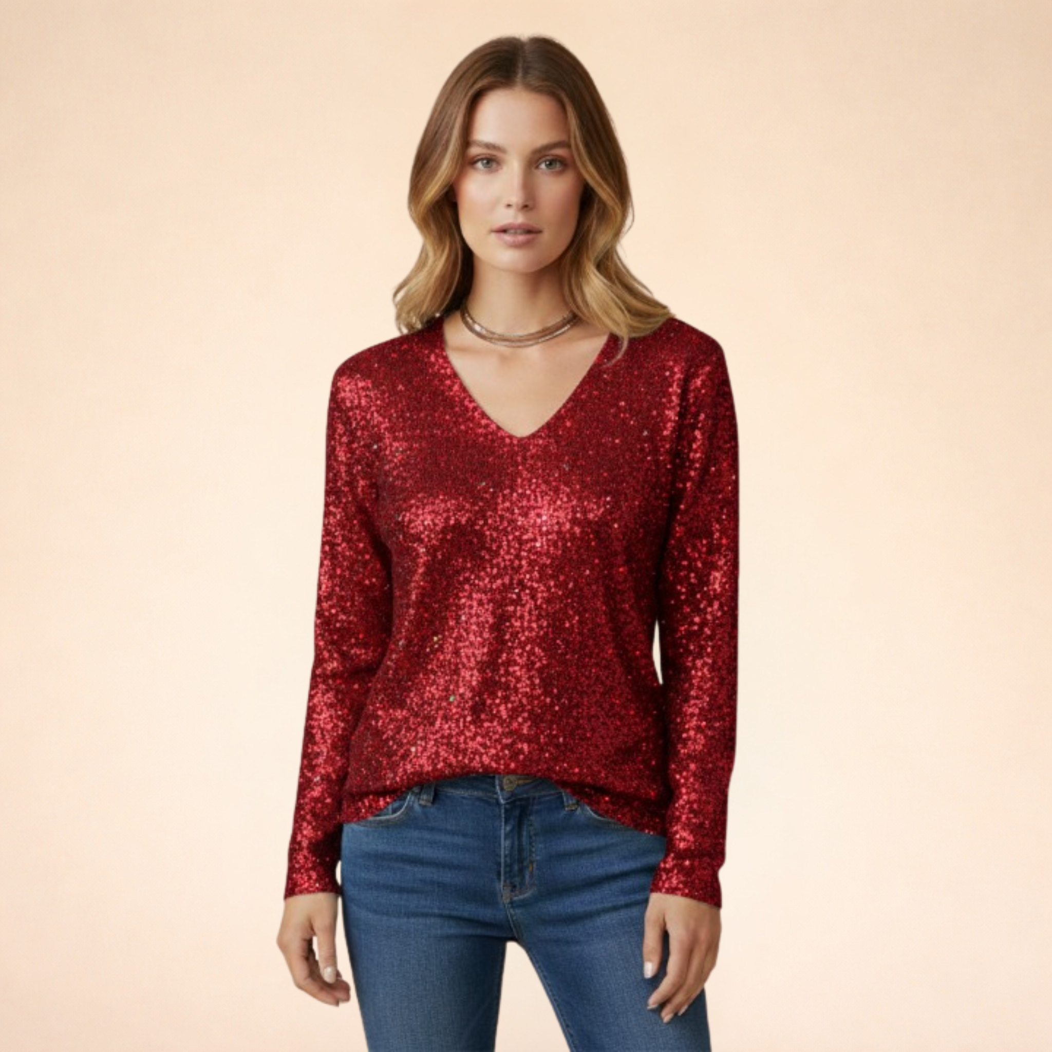 Jessika | Stilvoller und bequemer V Ausschnitt Pullover