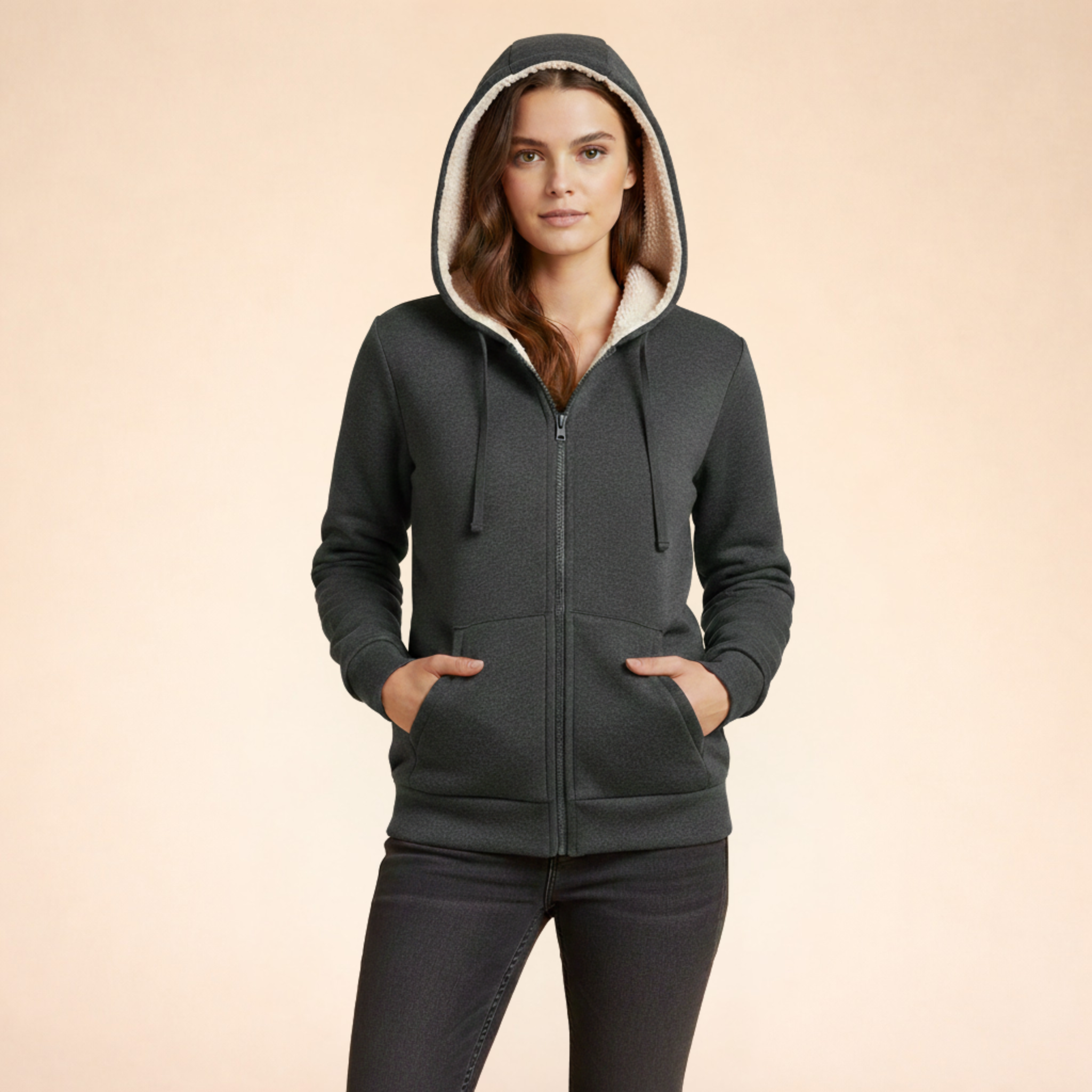 Doreen | Zeitlose Fleecejacke mit Kapuze