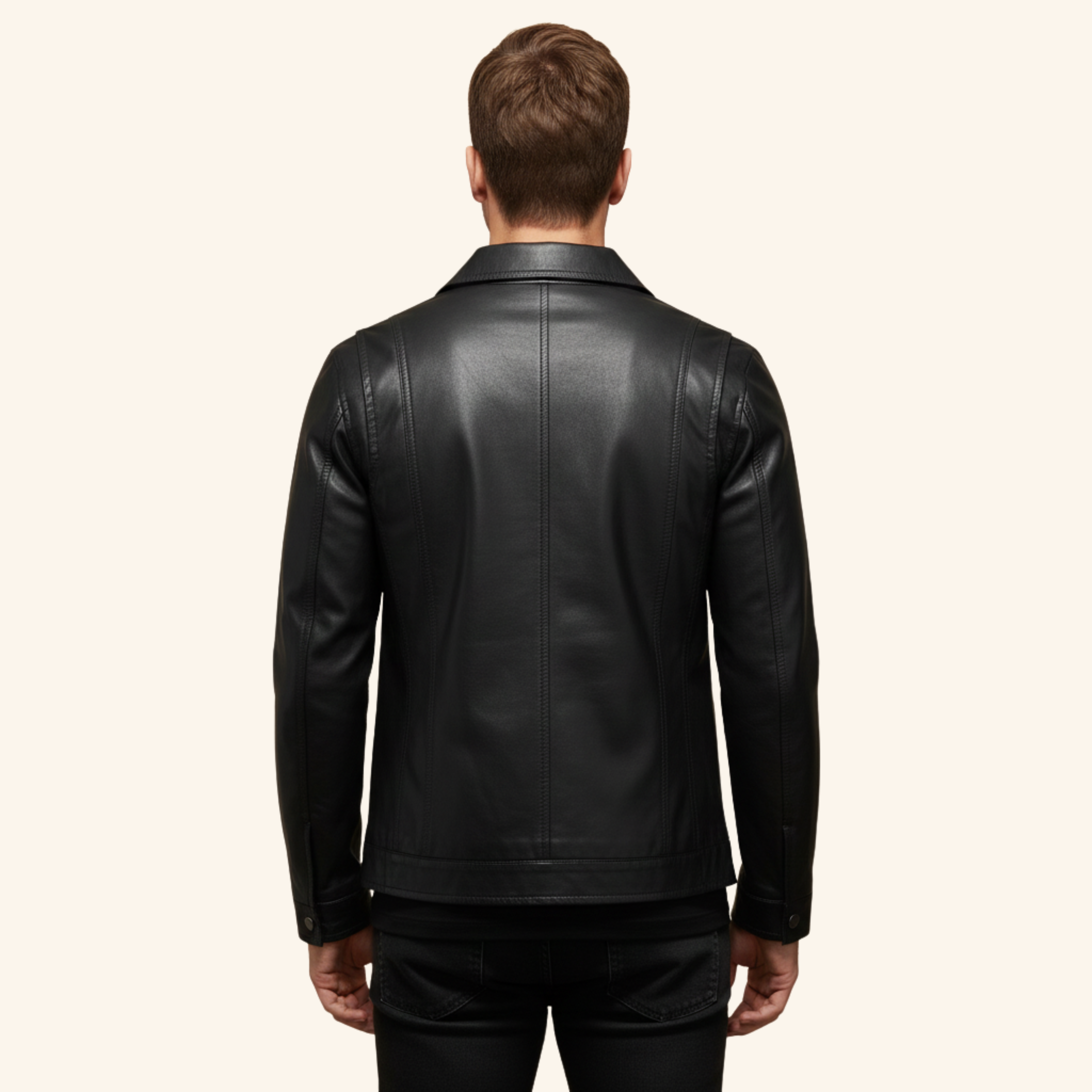 Robert | Hochwertige warme Lederjacke