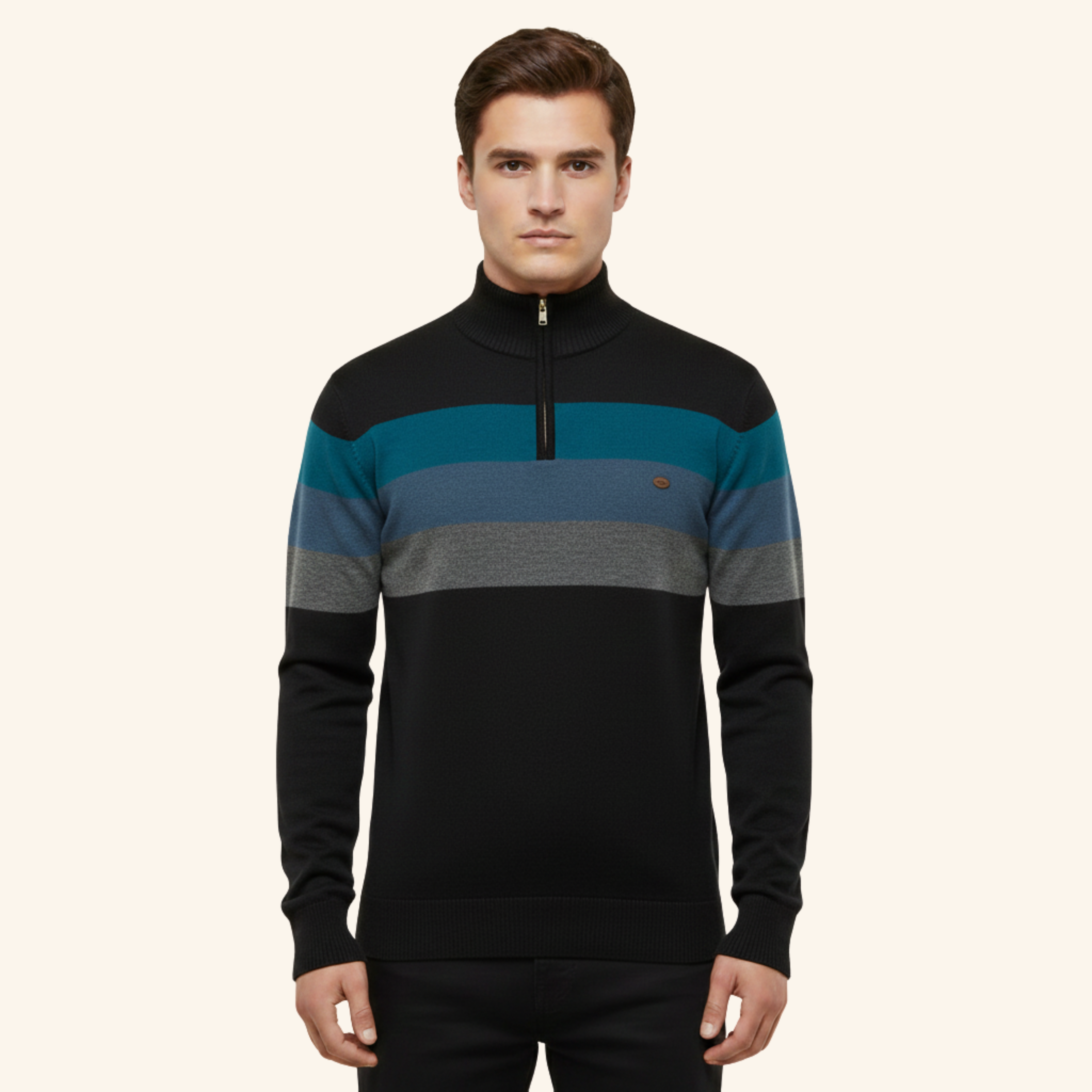 Dennis | Moderner hohem Kragen Pullover