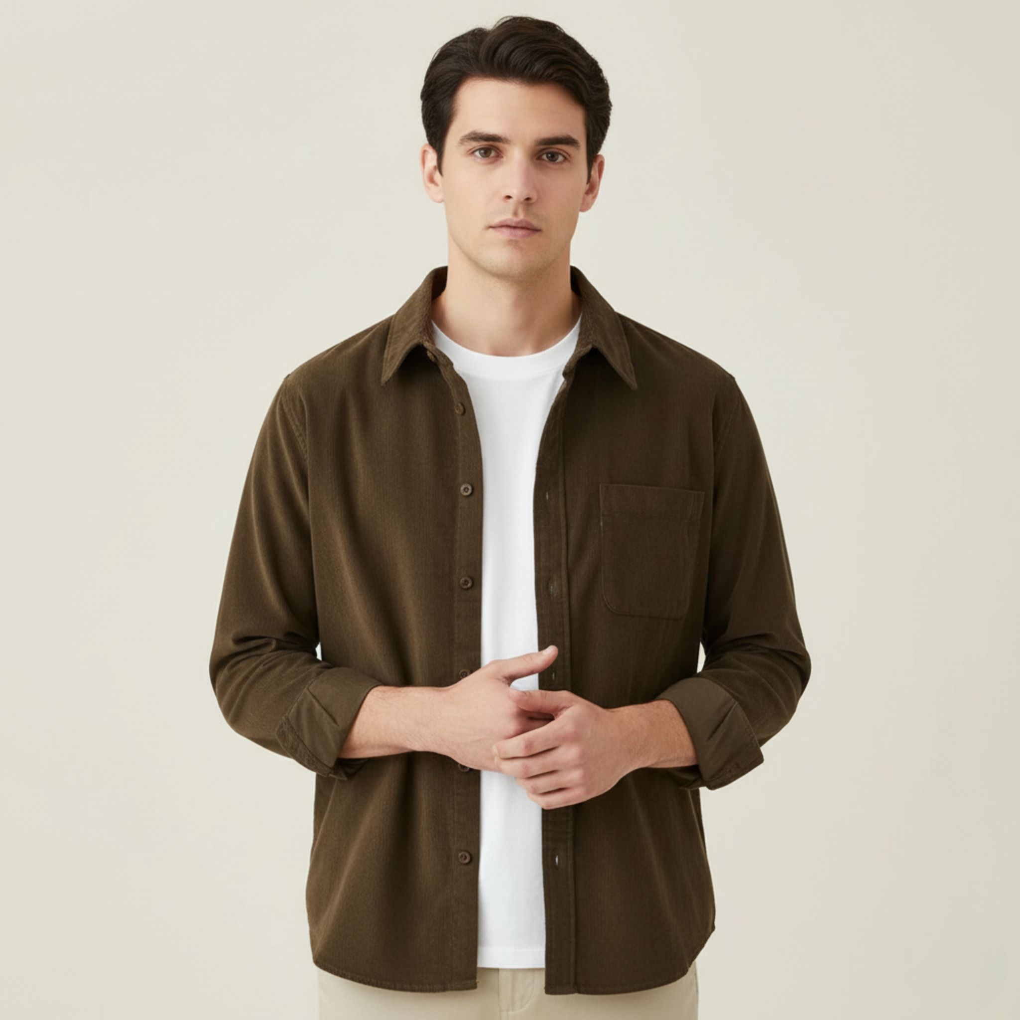 Matthias | Lässiges Langarmhemd aus Cord