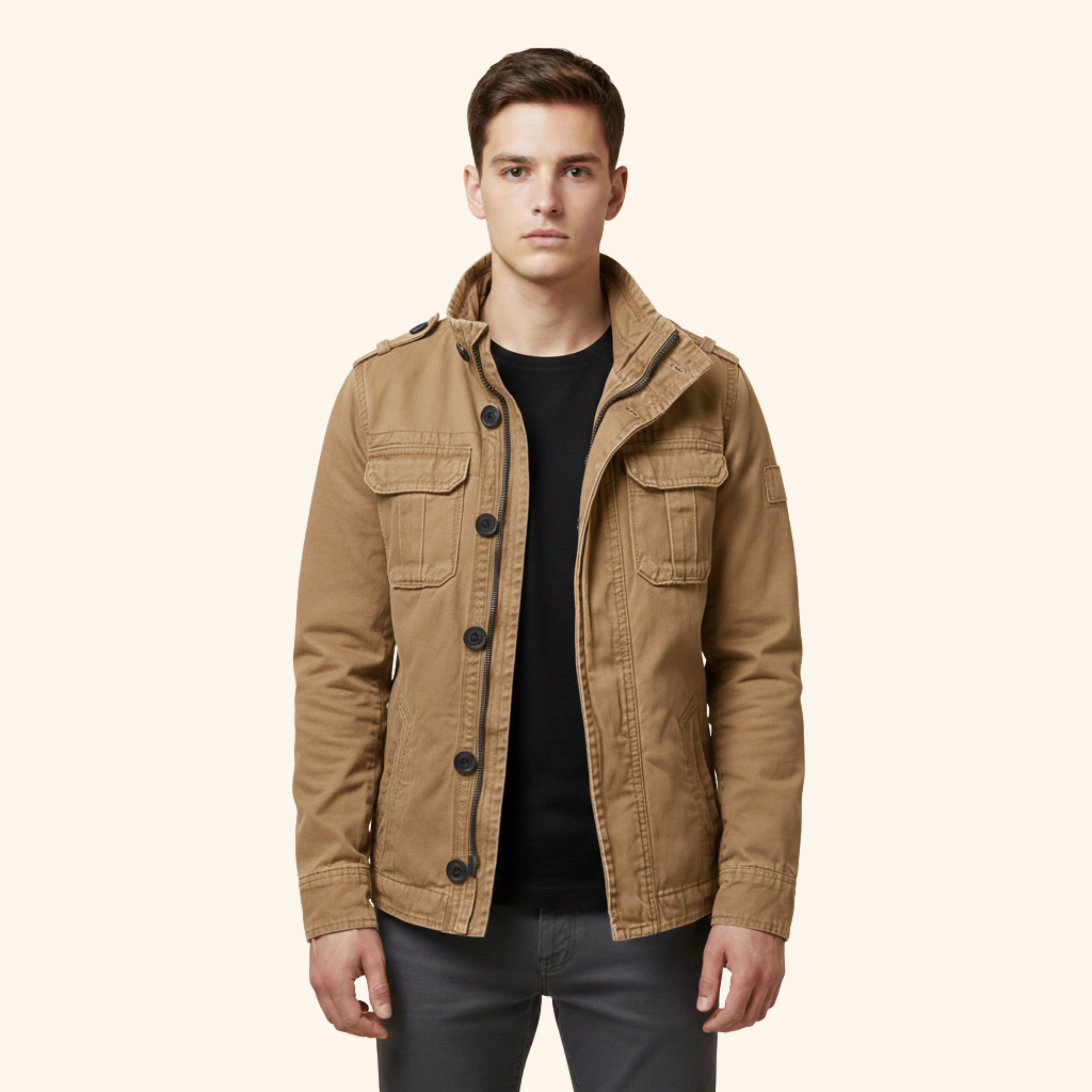 Stefan | Retro Stil Jeansjacke