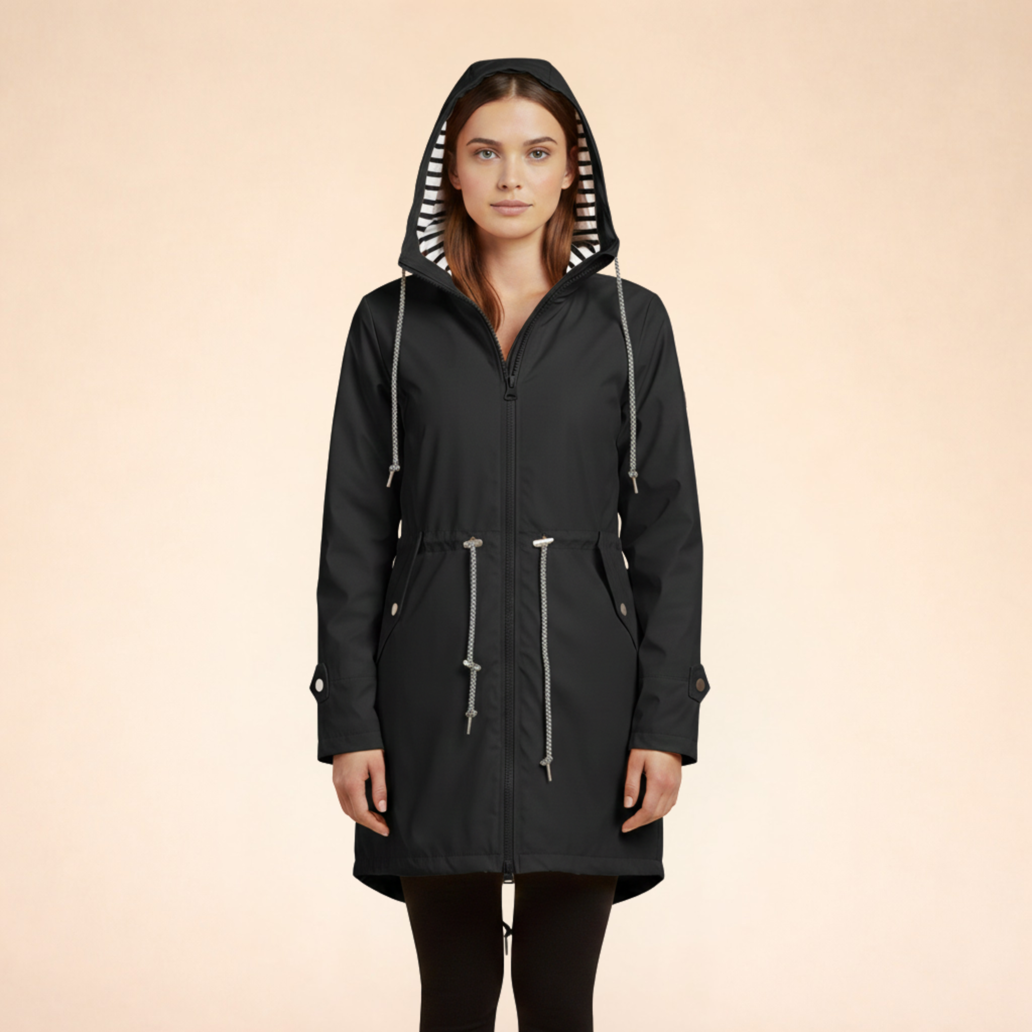 Simone | Elegante winddichte Jacke mit Kapuze