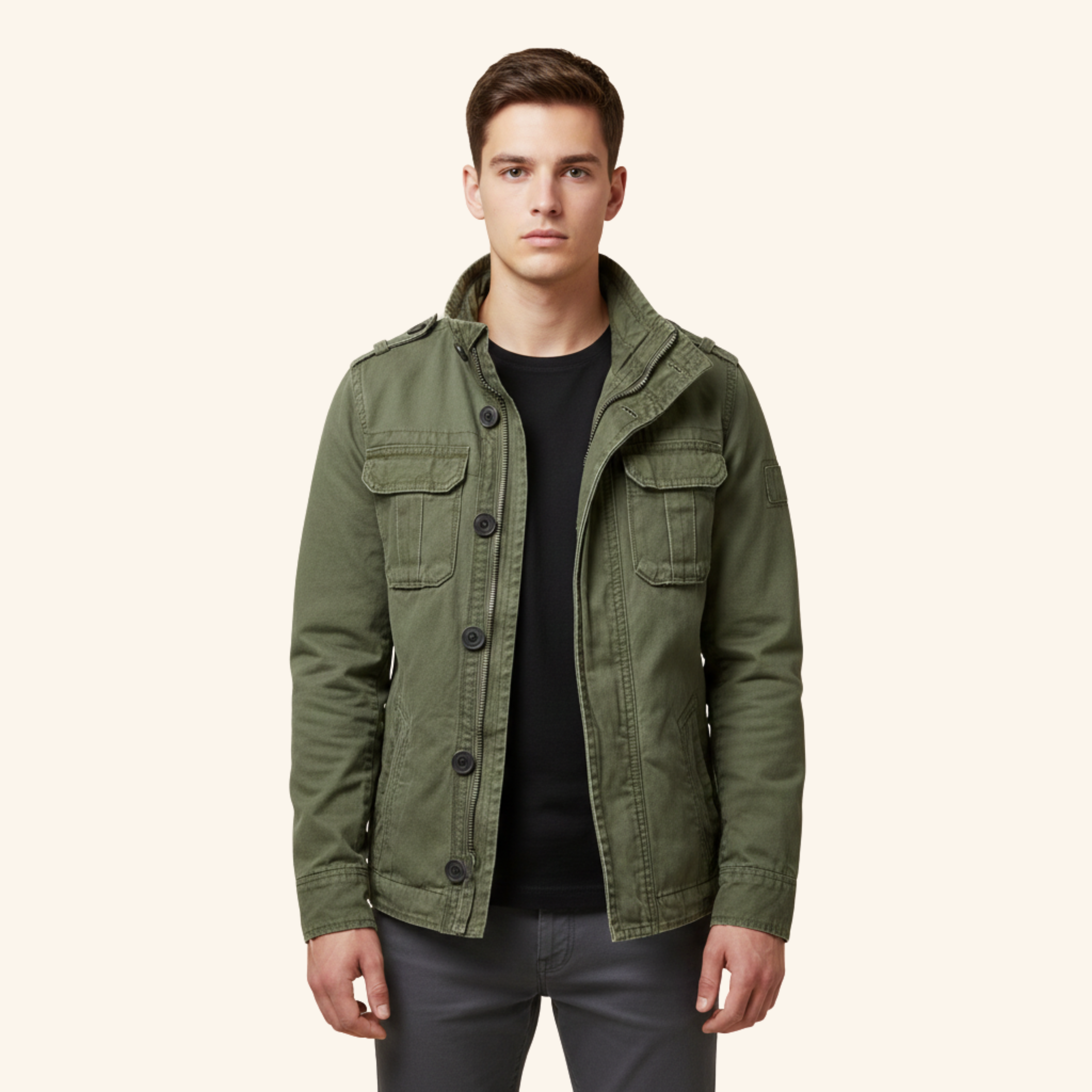 Stefan | Retro Stil Jeansjacke