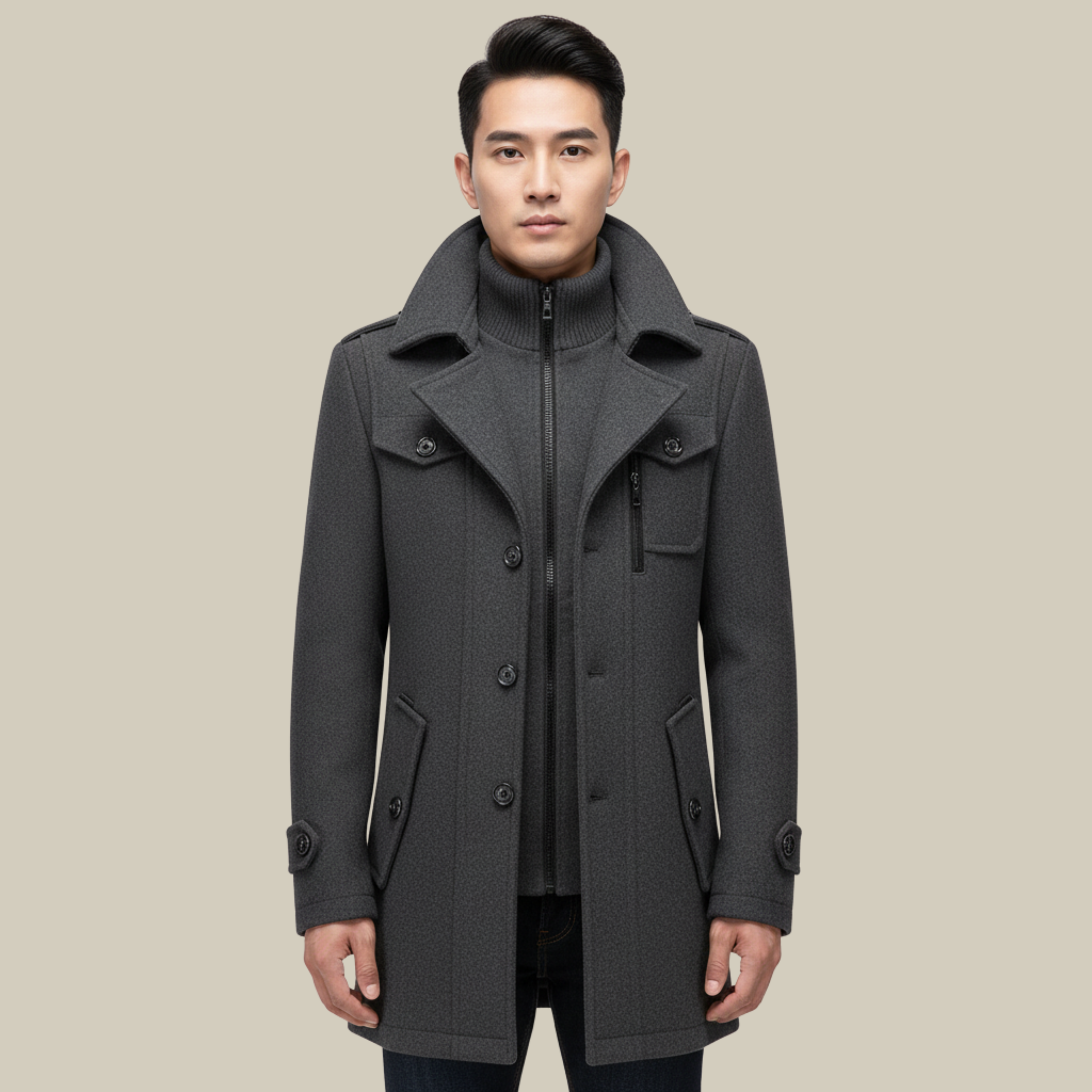 Tobias | Stilvoller und warmer Wintermantel