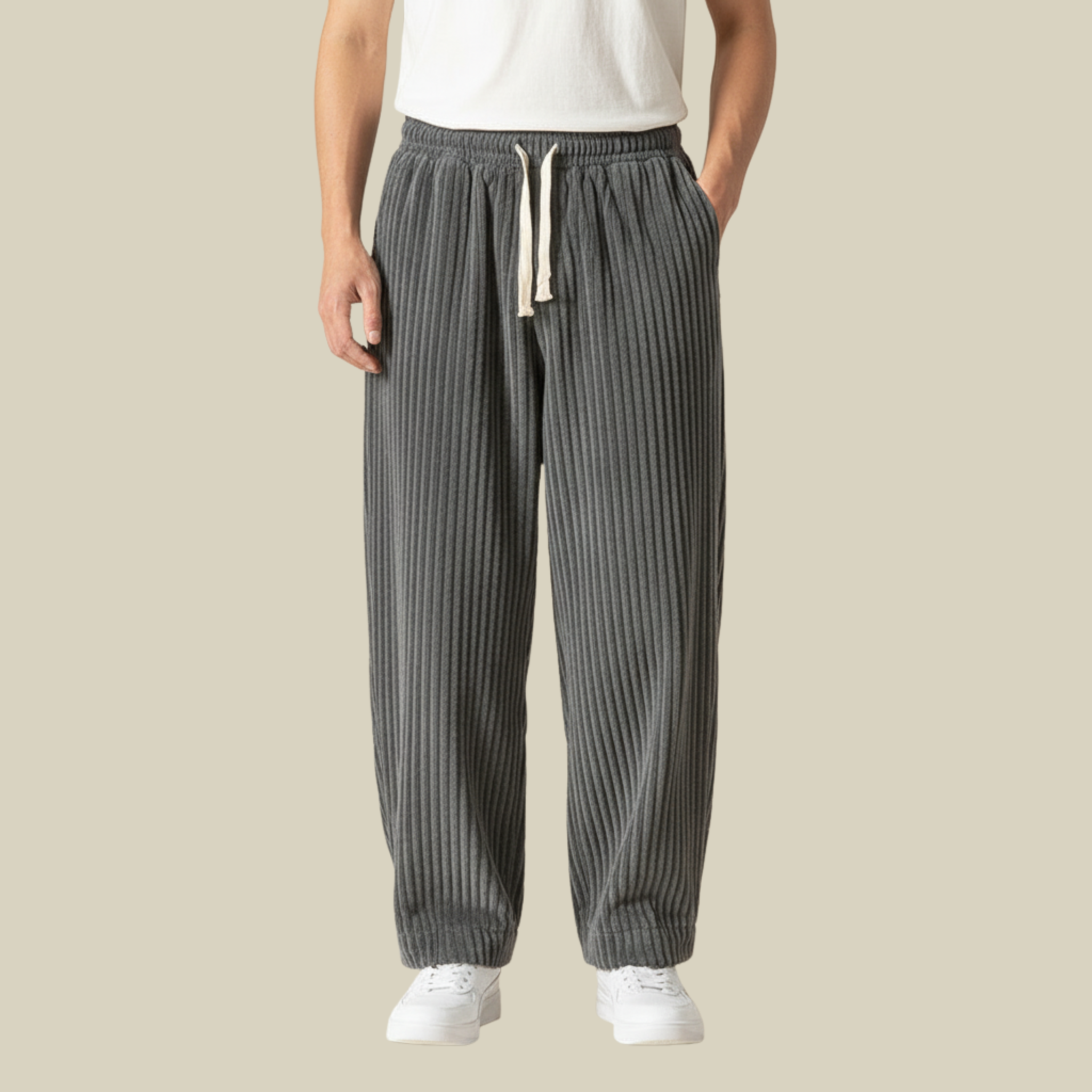 Mike | Bequeme Cordhose mit praktischen Taschen