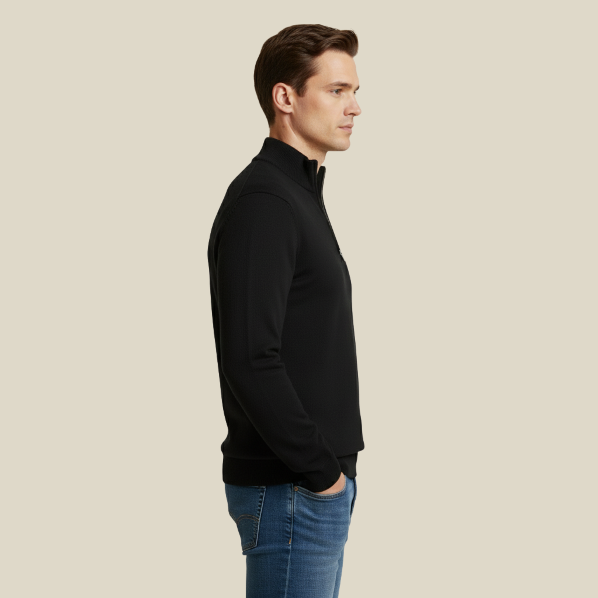 Paul | Bequemer Freizeitpullover mit praktischem Reißverschluss