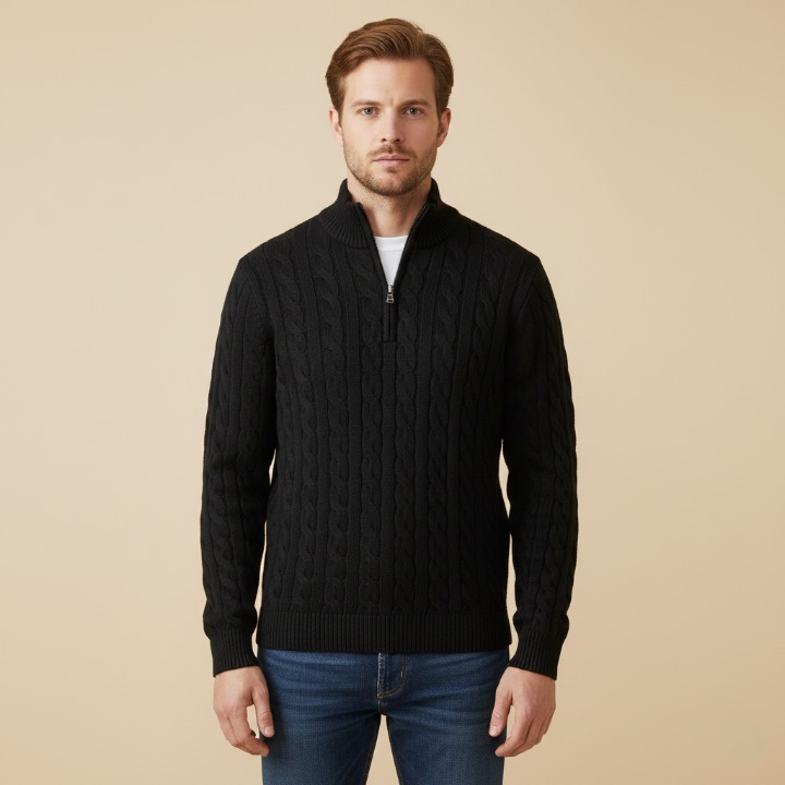 Mathias | Eleganter Pullover mit Reißverschluss