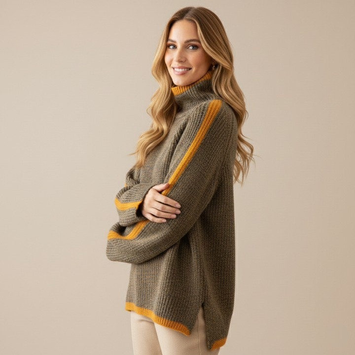 Sandra | Bequemer Übergroß Wollpullover