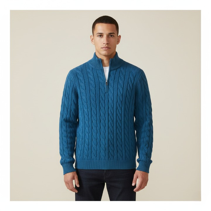 Mathias | Eleganter Pullover mit Reißverschluss