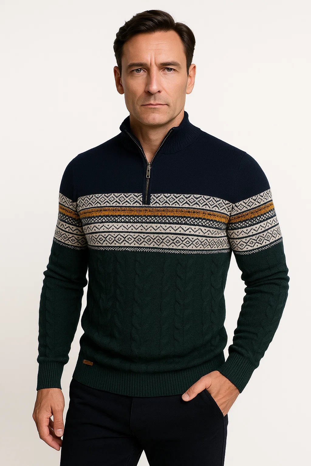 Arend | Bequemer Pullover mit Fair-Isle-Muster