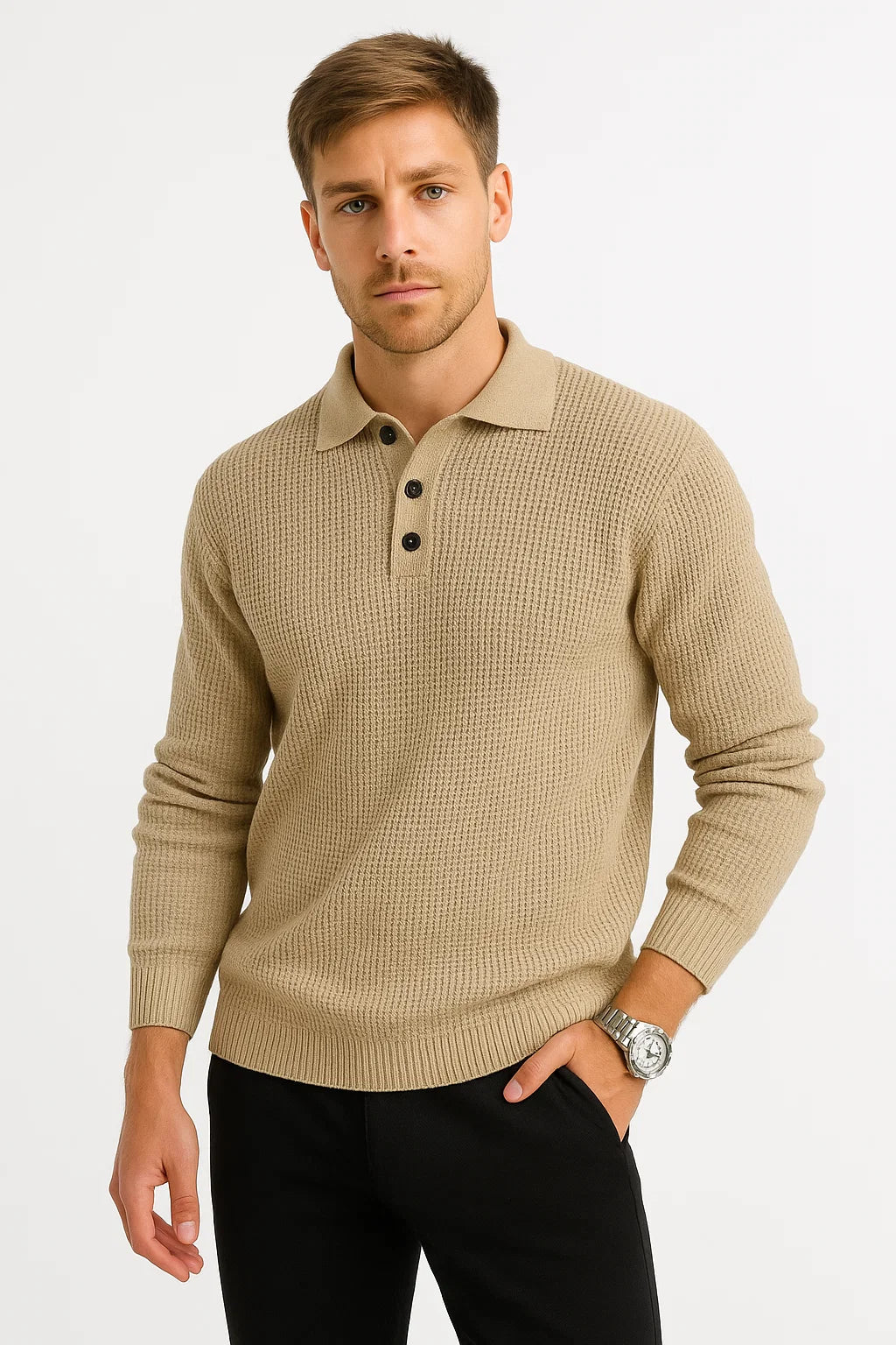 Moritz | Bequemer und leichter Polo-Pullover