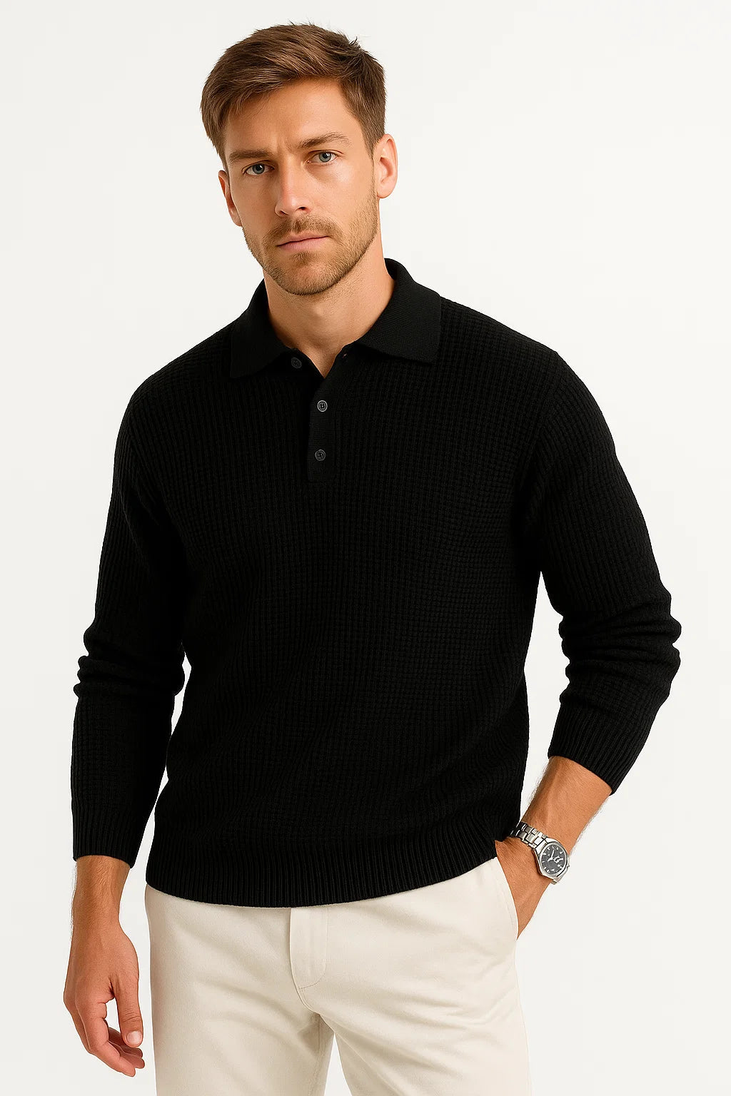 Moritz | Bequemer und leichter Polo-Pullover