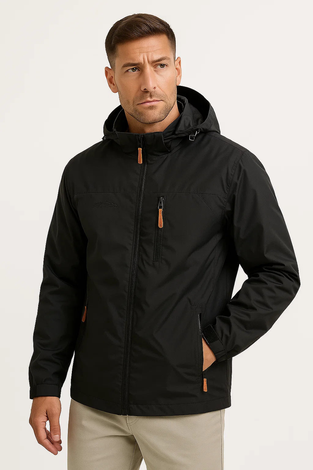 Mens Puffer Jacket Insulated Water-Resistant Nylon-Polyester with Hood 4