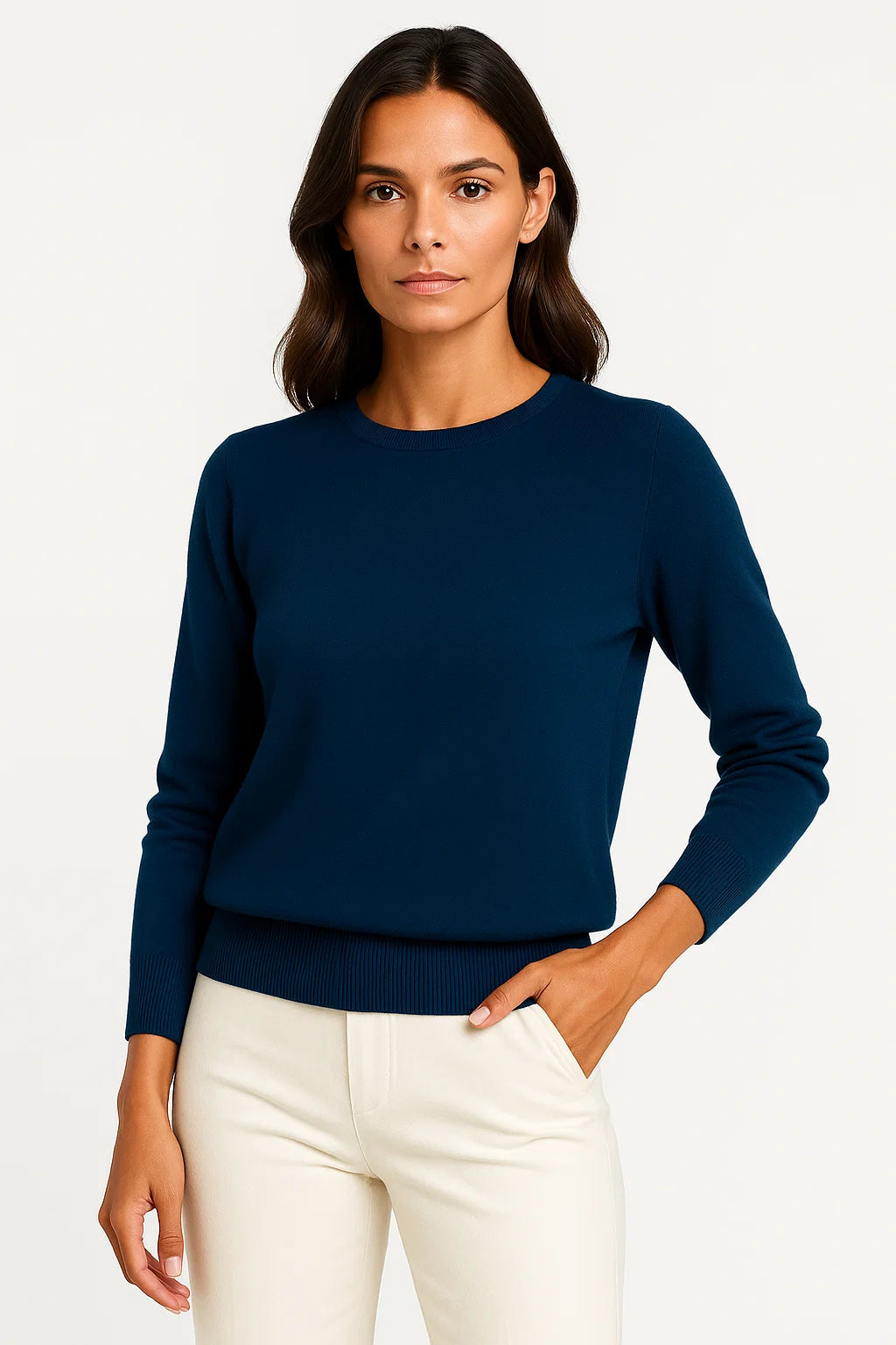 Diana | Bequemer Rundhalsausschnitt Pullover