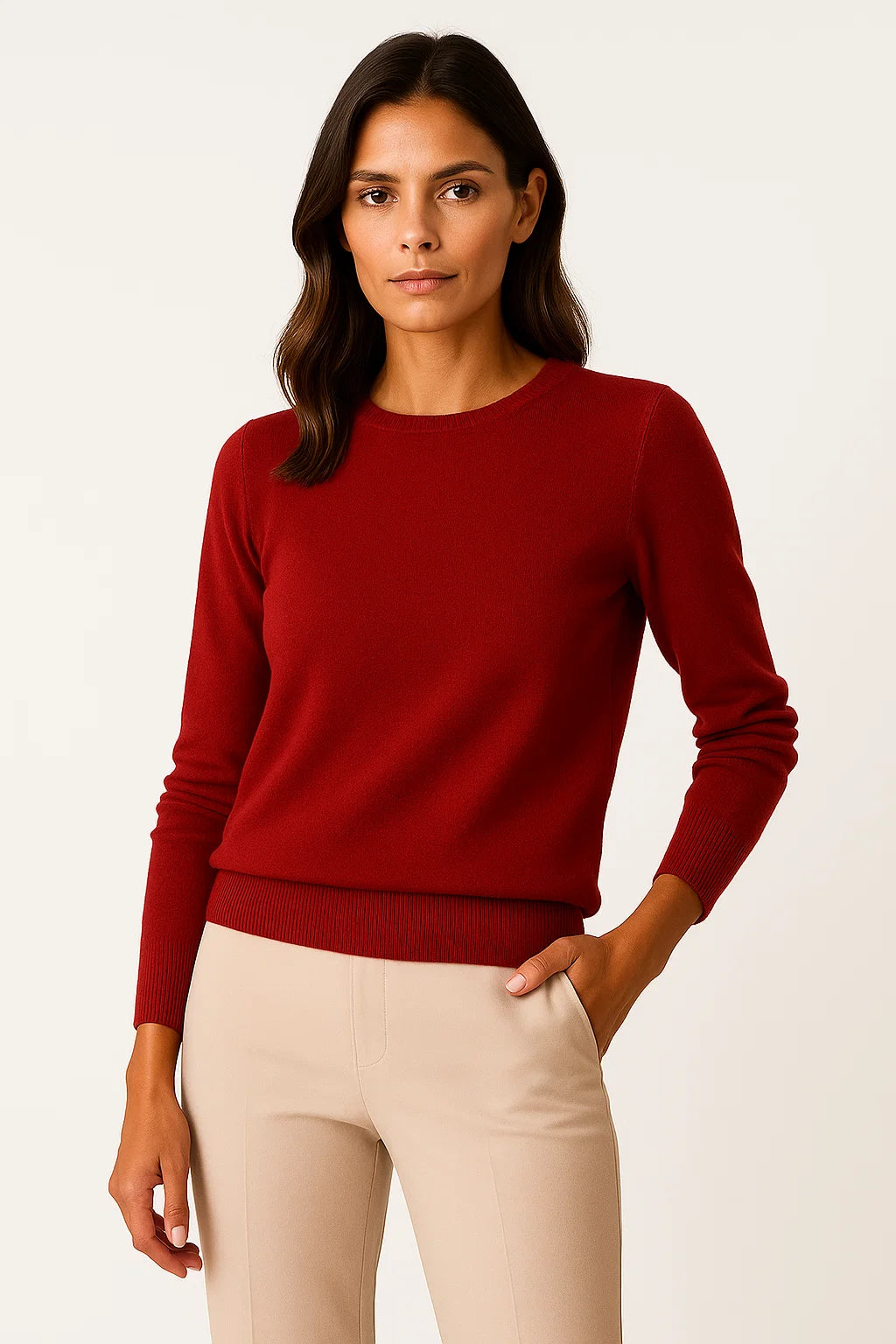 Diana | Bequemer Rundhalsausschnitt Pullover