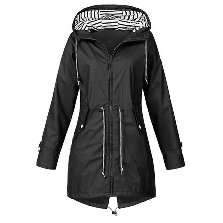 Simone | Elegante winddichte Jacke mit Kapuze
