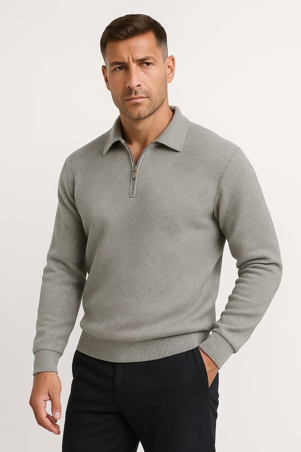 Ludolf | Stilvoller Pullover mit Reißverschluss