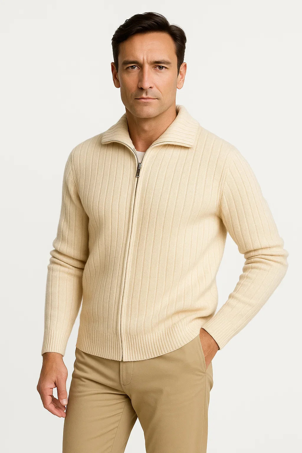 Finn | Stehkragen und Reißverschluss Pullover