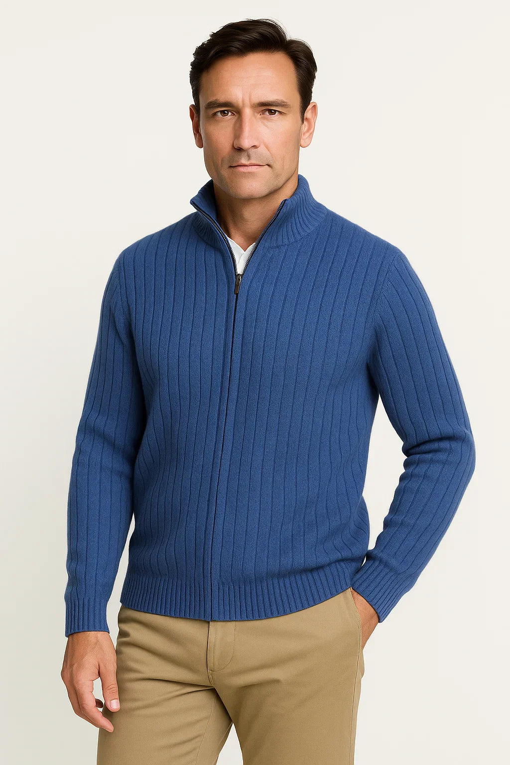 Finn | Stehkragen und Reißverschluss Pullover