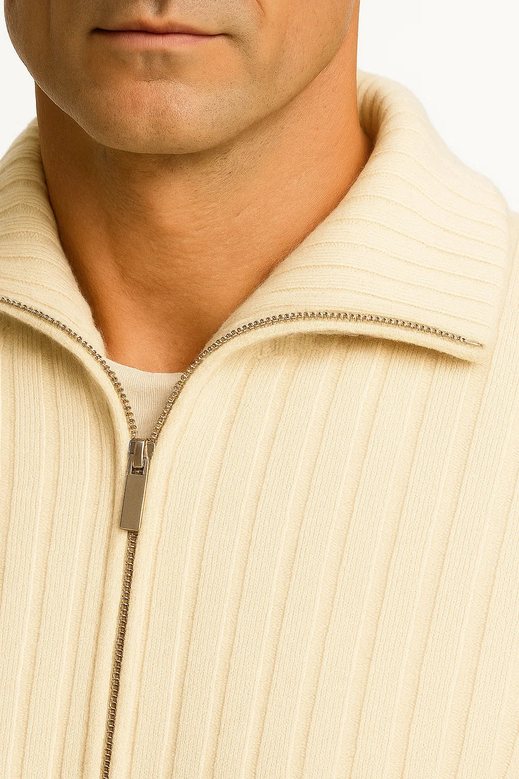 Finn | Stehkragen und Reißverschluss Pullover