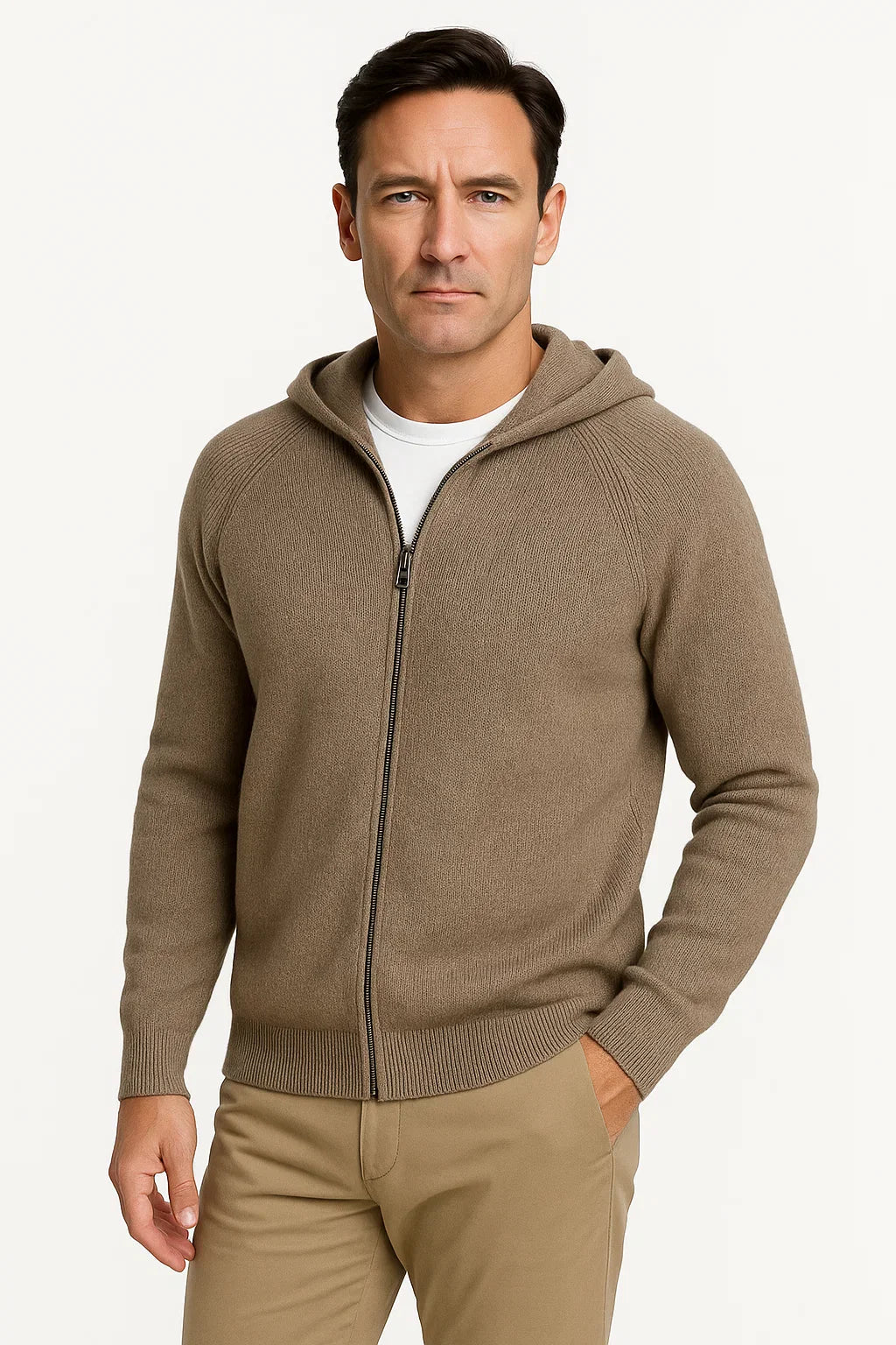 Erik | Klassischer Strick Kapuzenpullover