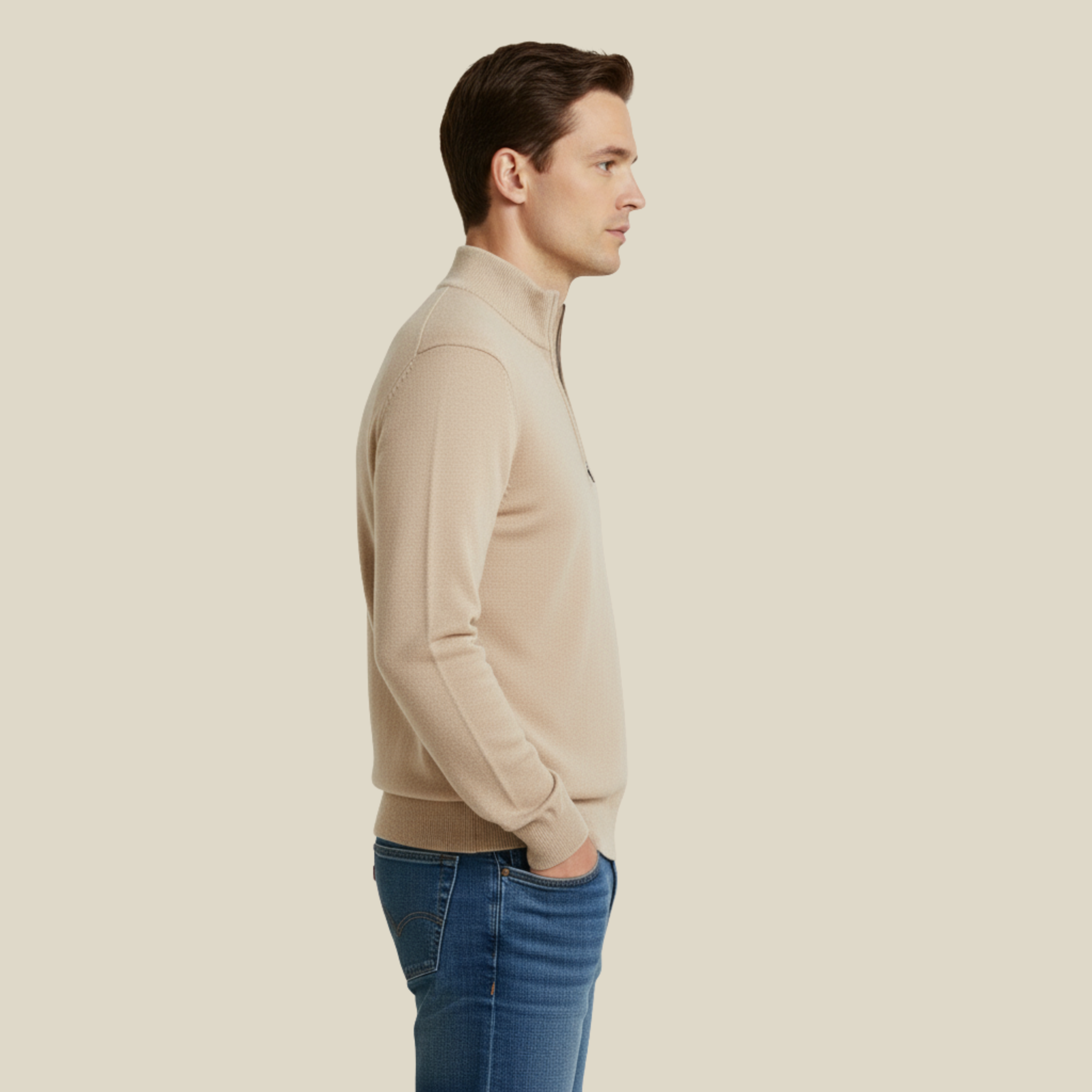 Paul | Bequemer Freizeitpullover mit praktischem Reißverschluss