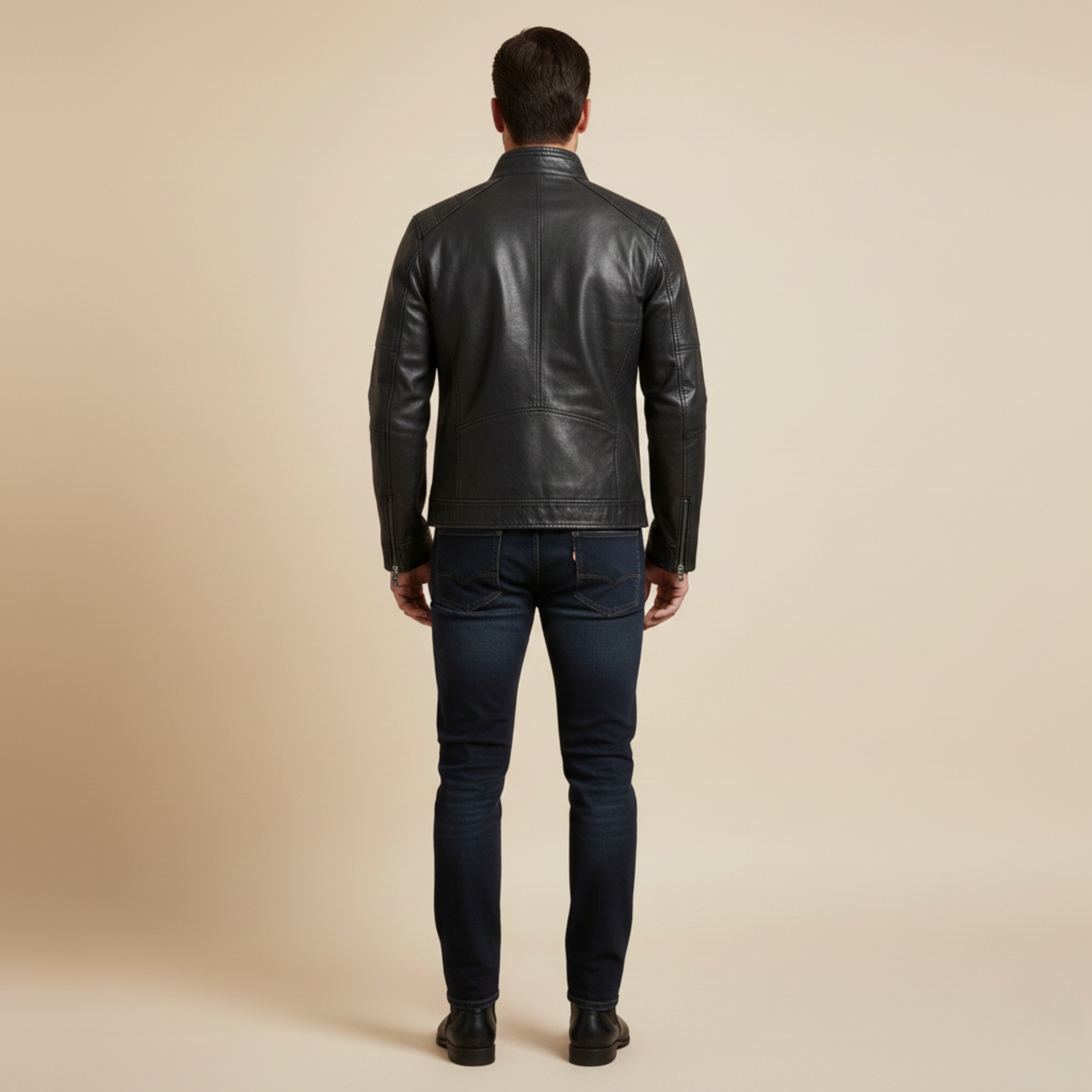 Klaus | Klassische echtem Leder Jacke