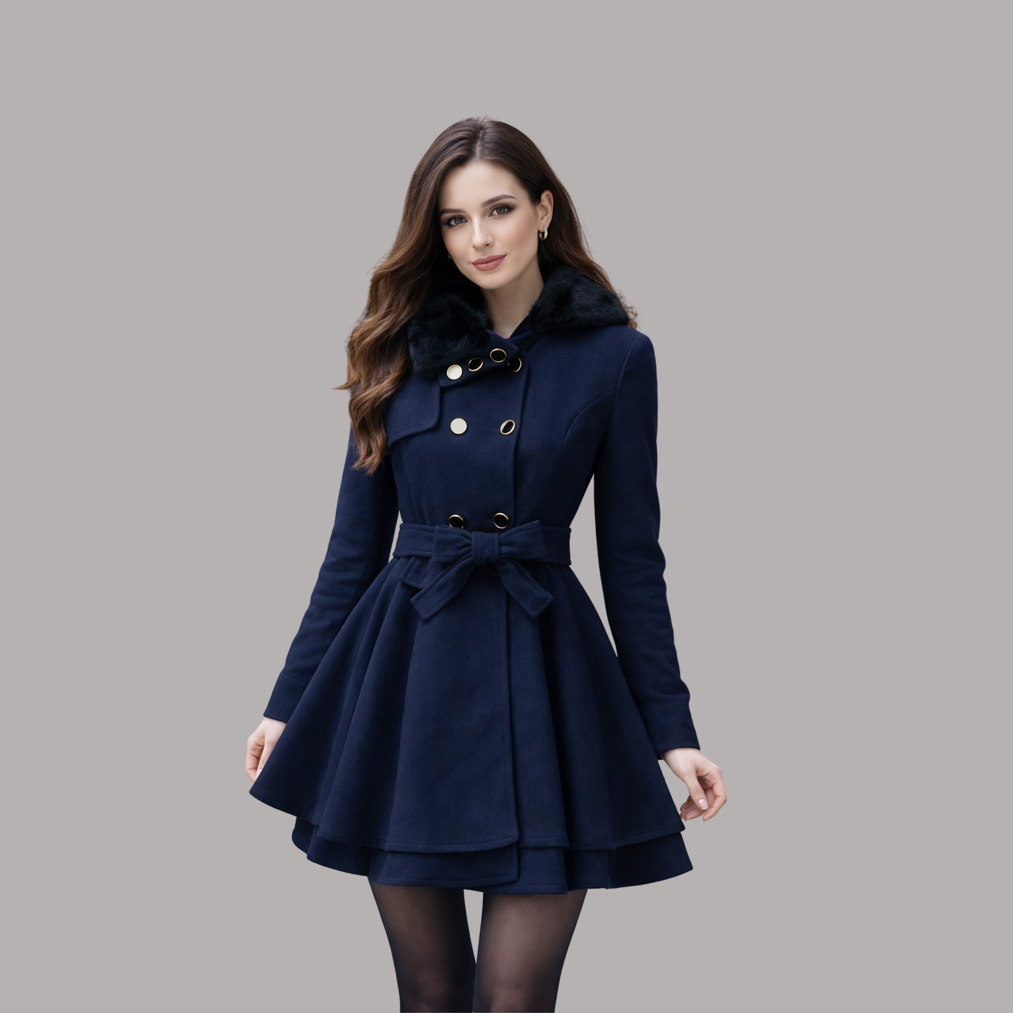 Luisa | Eleganter langer Wintermantel