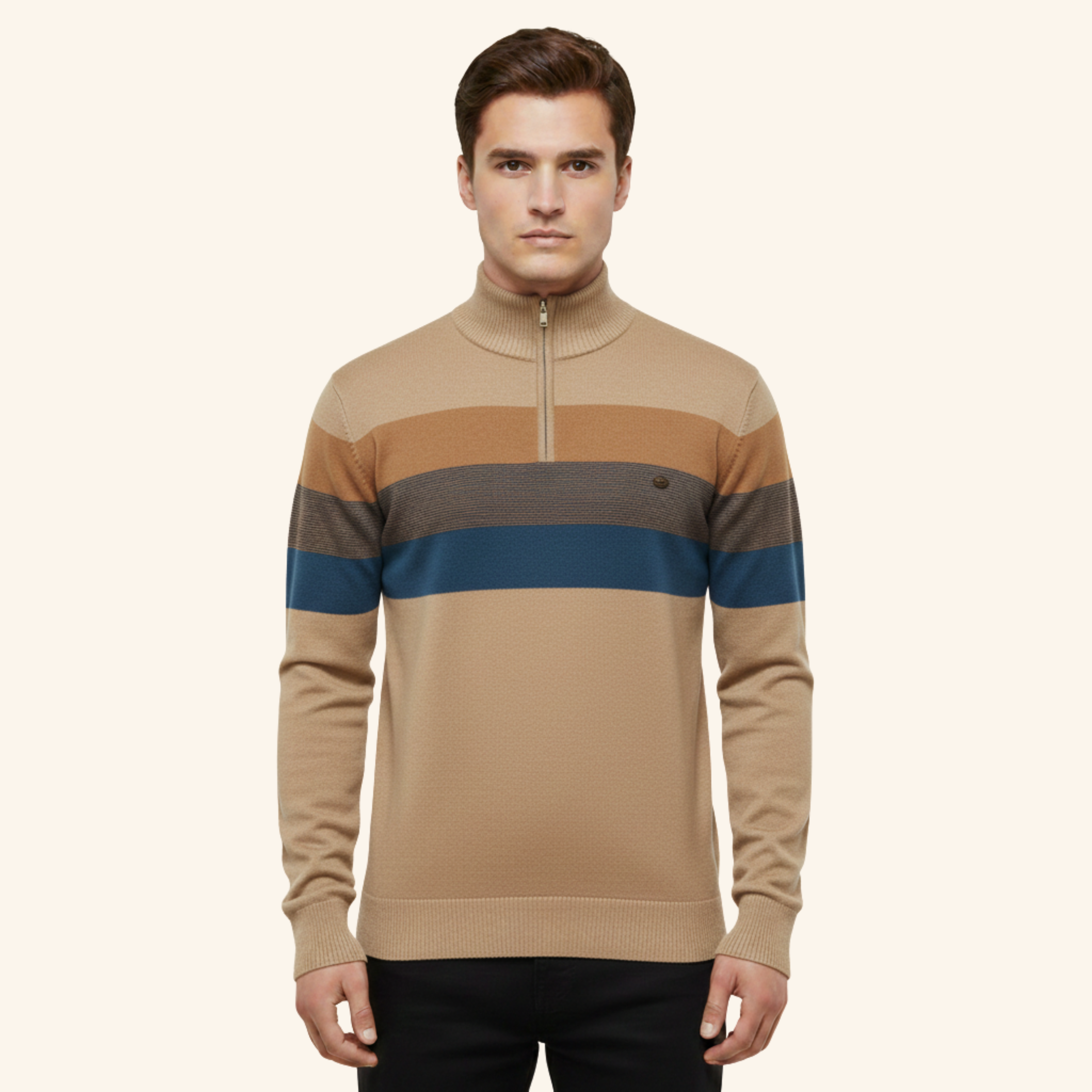 Dennis | Moderner hohem Kragen Pullover