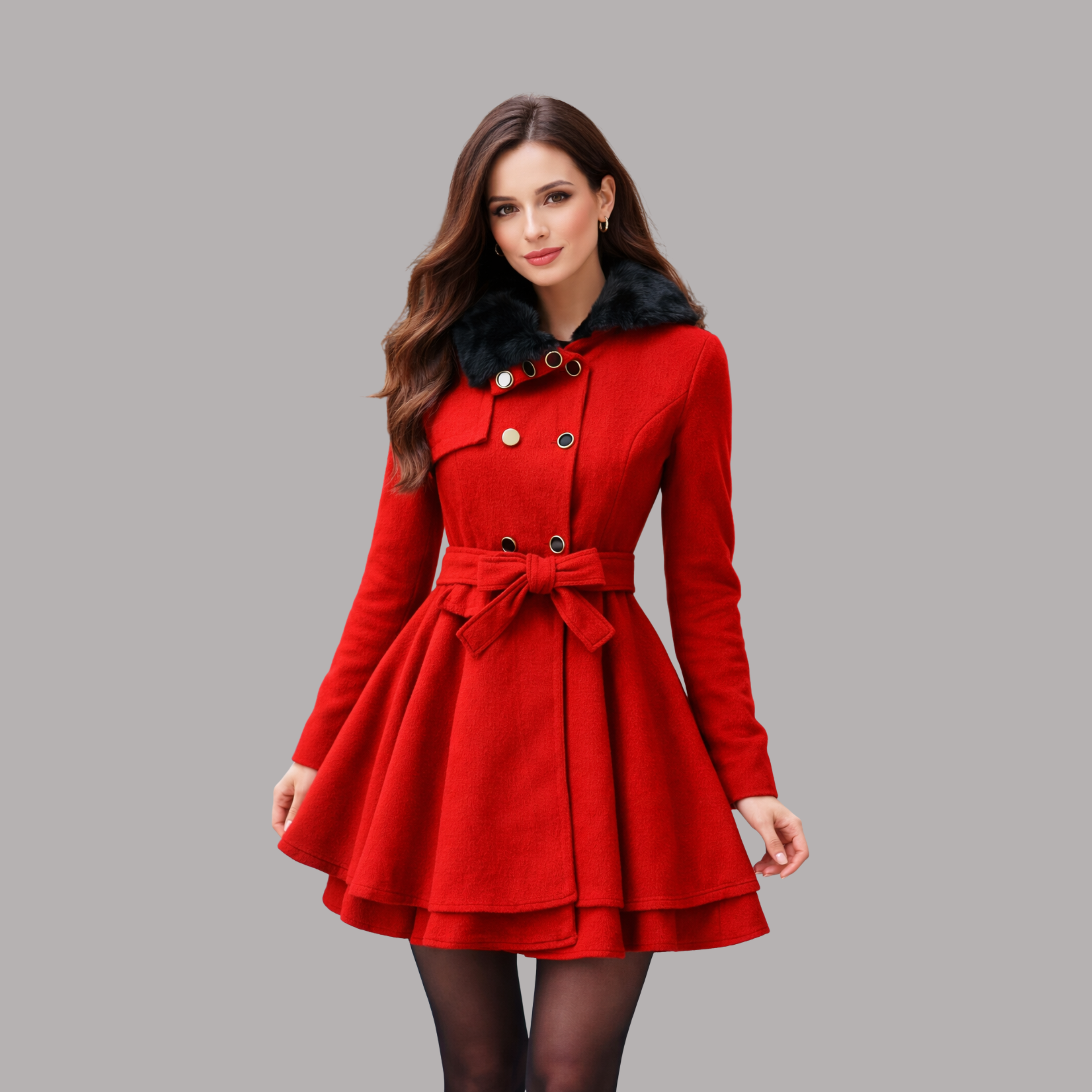 Luisa | Eleganter langer Wintermantel