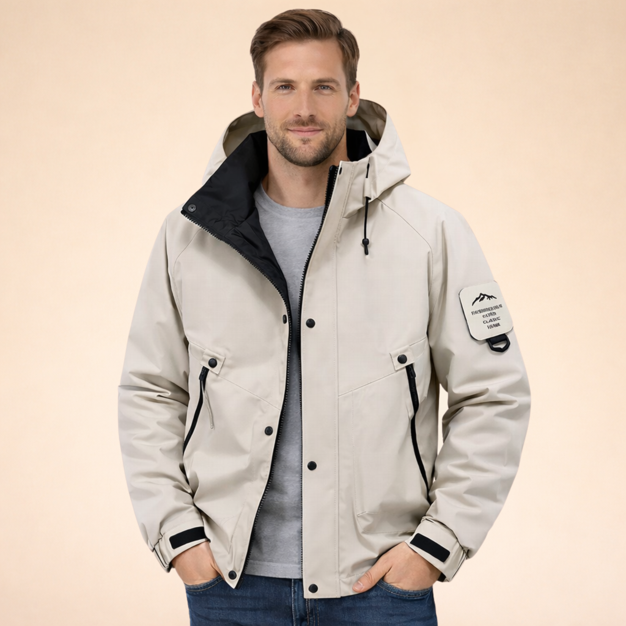 David | Stilvolle Unisex Skijacke mit Kapuze
