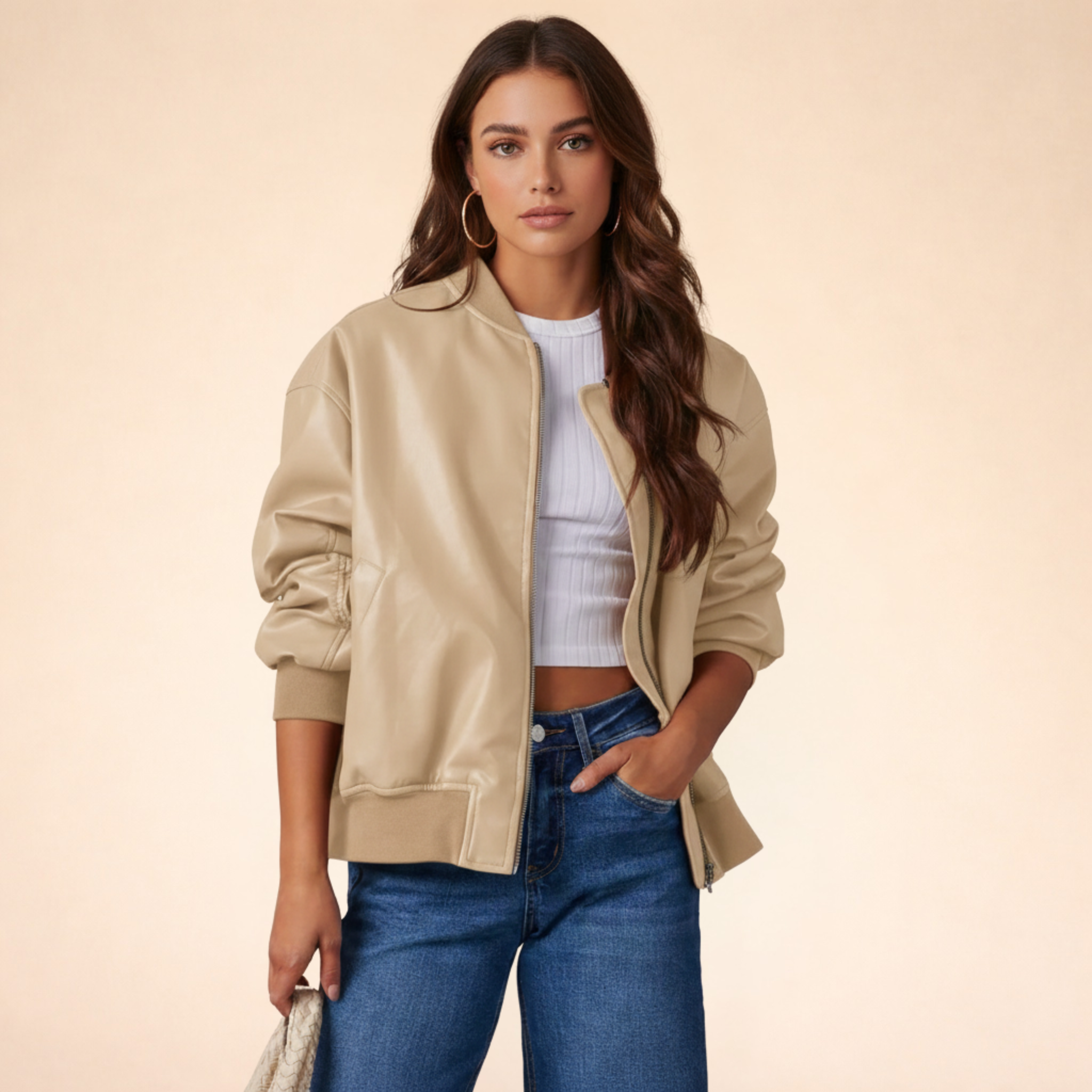 Manuela | Lässige Oversize Bomberjacke